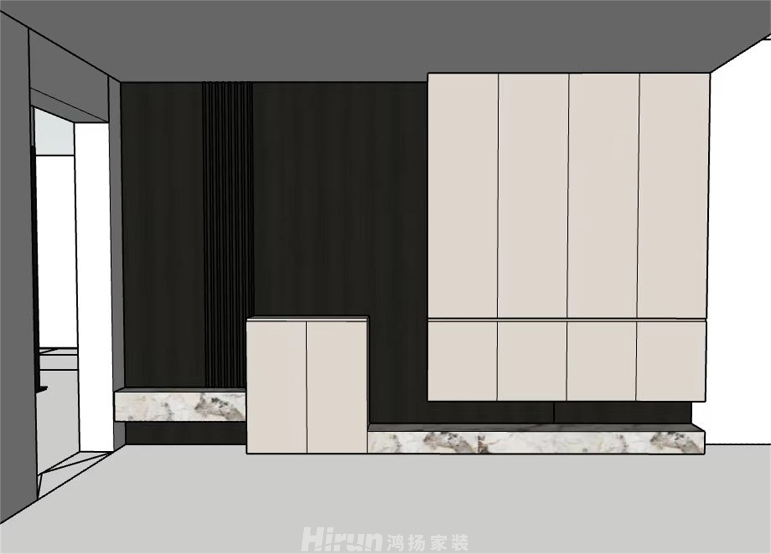 濱江府180㎡雅致現(xiàn)代大平層 裝修案例效果圖-1