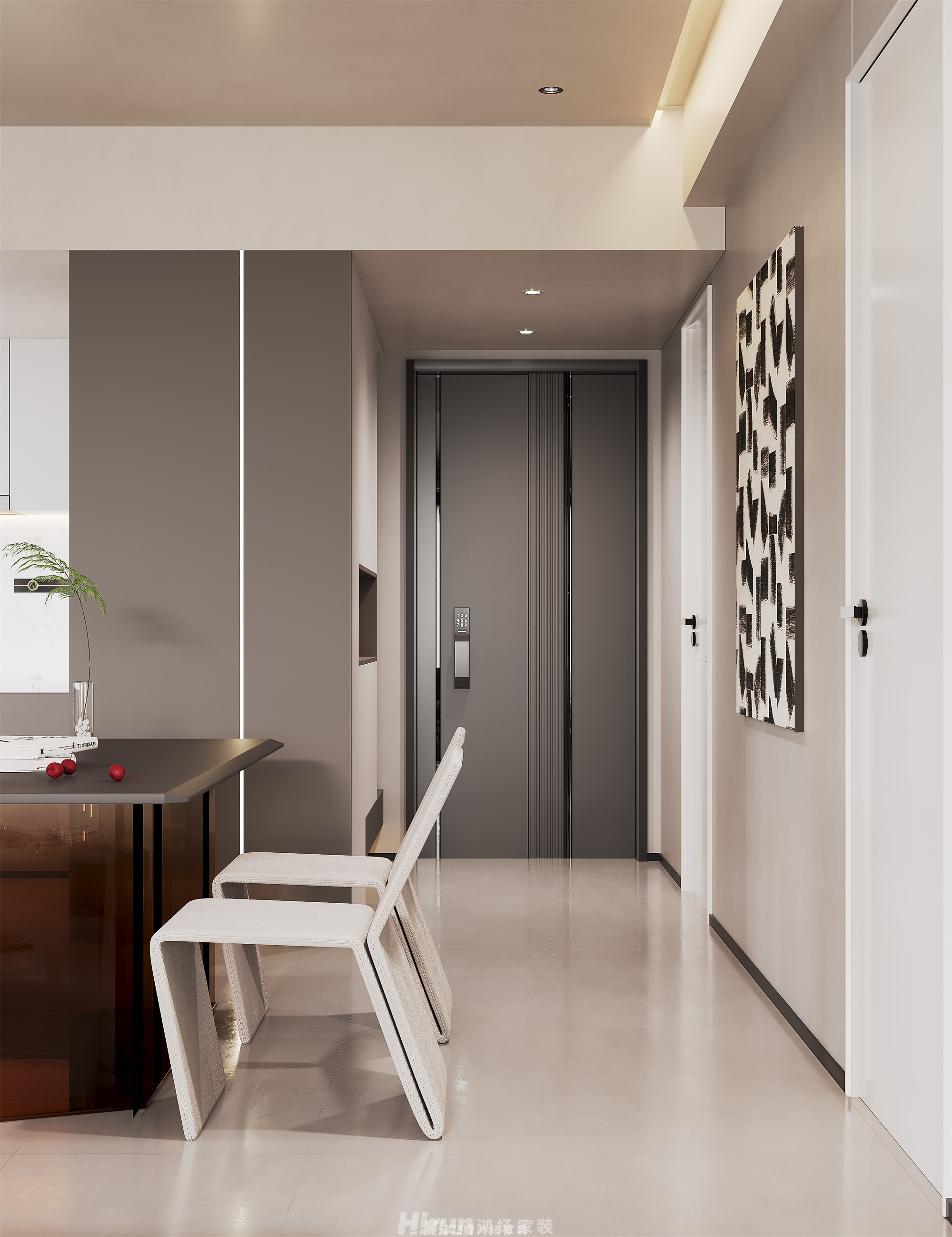 寶能公館140㎡雅致現代三居室 裝修案例效果圖-7