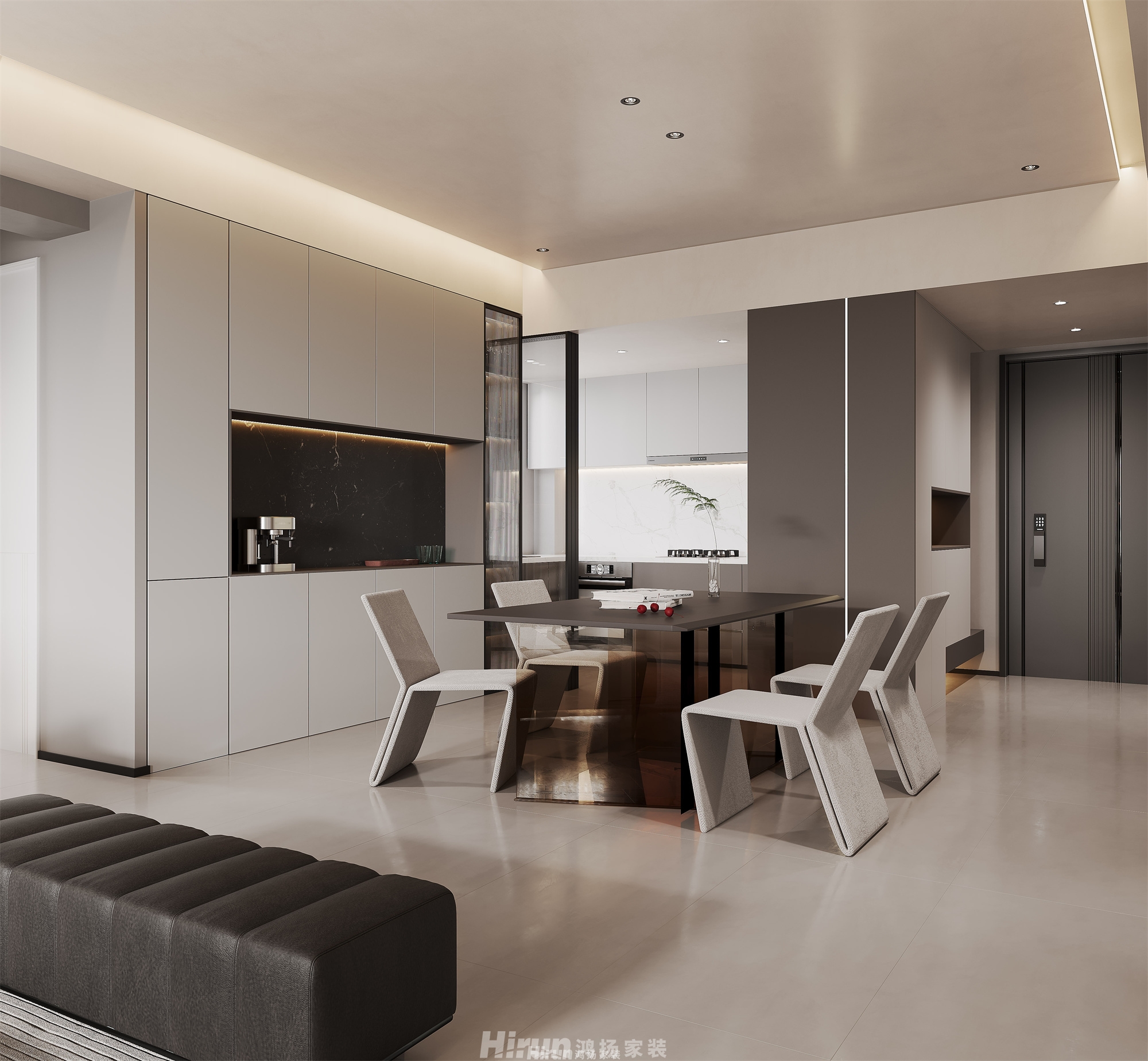 寶能公館140㎡雅致現代三居室 裝修案例效果圖-6