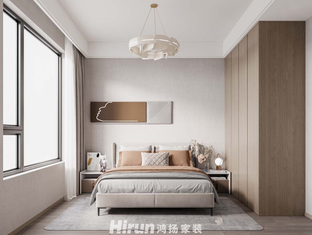 日盛湖湘悅府雅致現代四居室 裝修案例效果圖-1