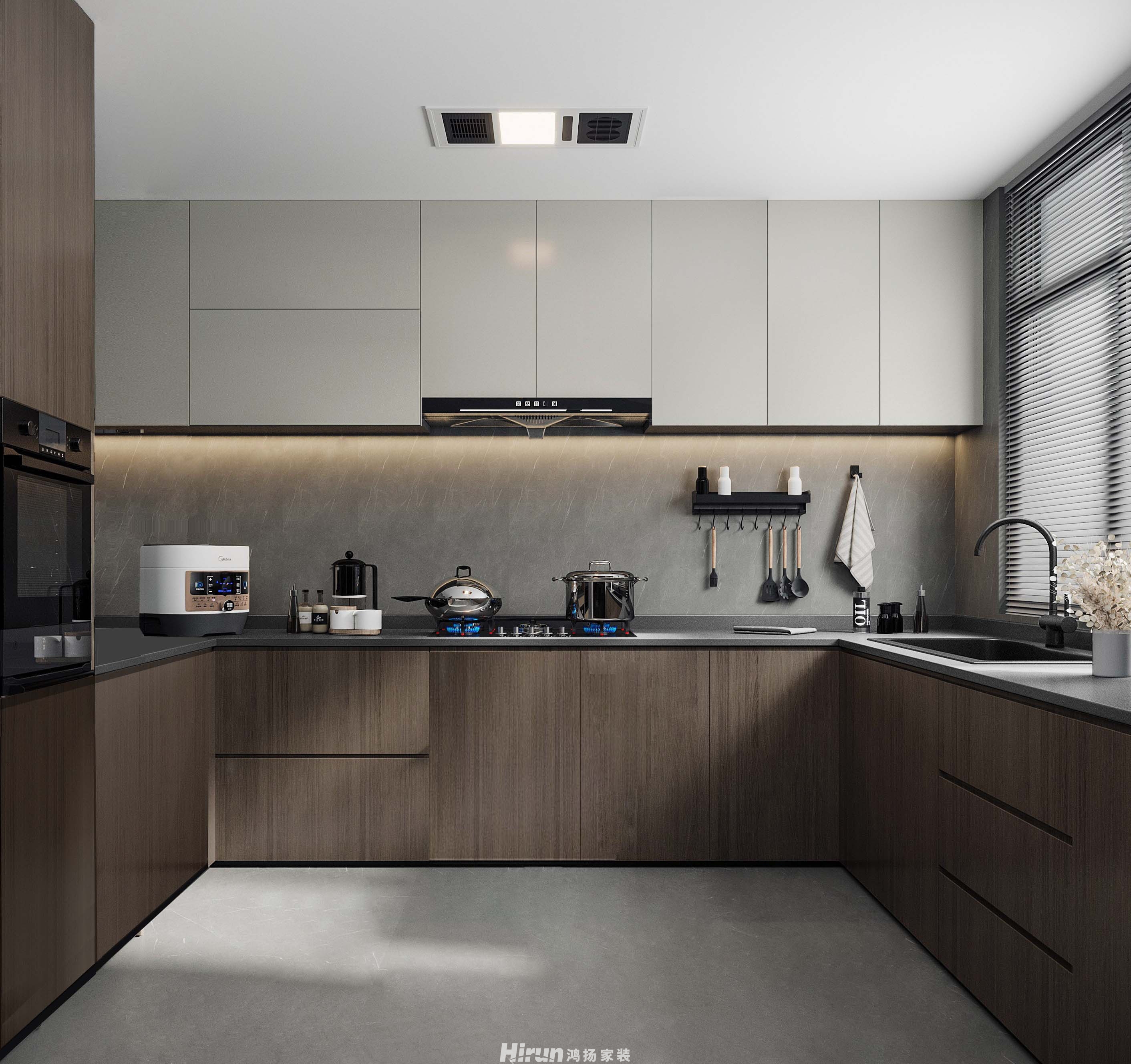 日盛湖湘悅府雅致現代四居室 裝修案例效果圖-5