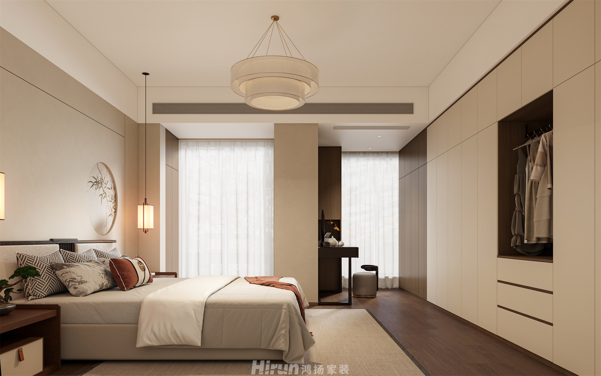 橘郡·禮頓山280㎡意境東方復(fù)式 裝修案例效果圖-3