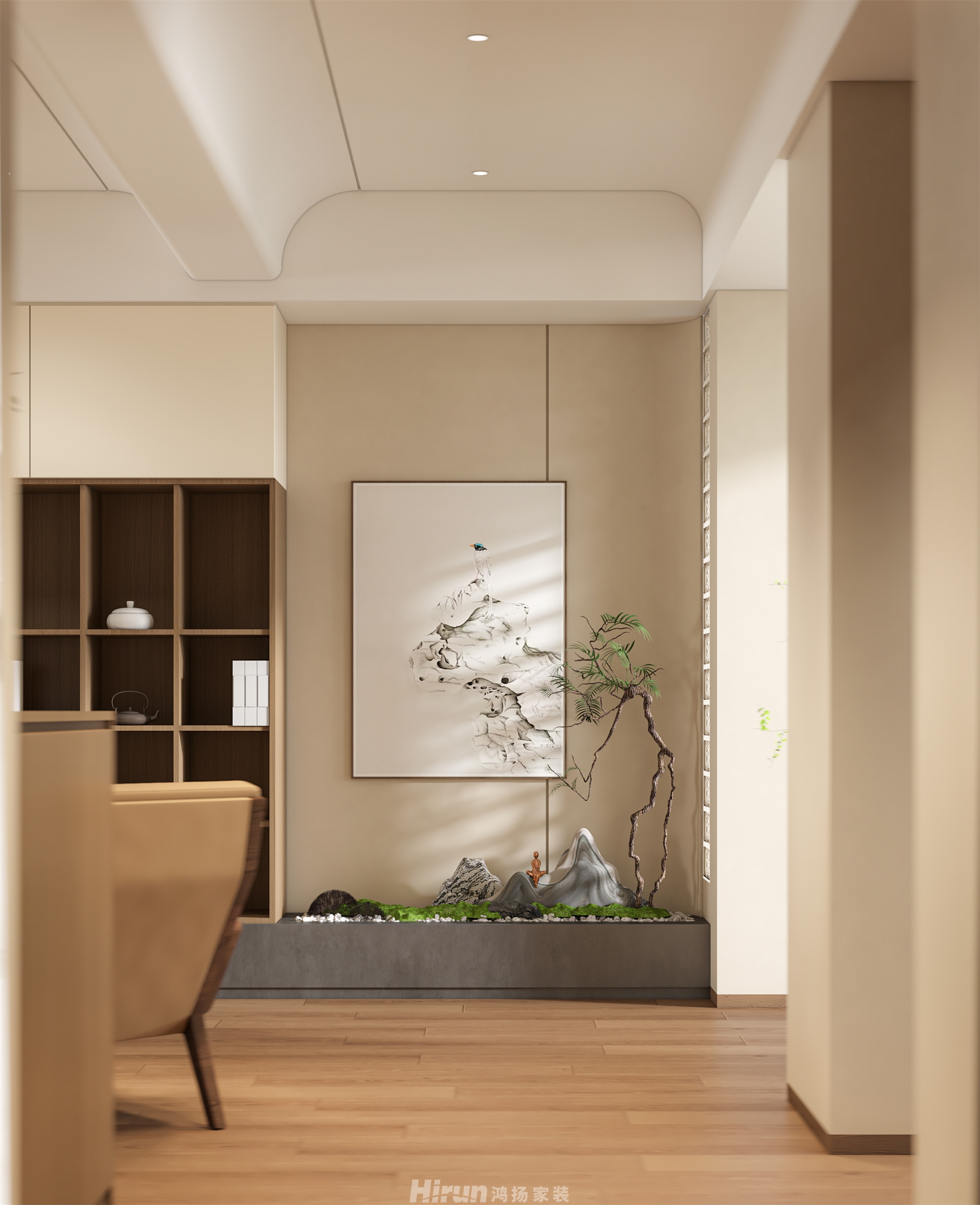 橘郡·禮頓山280㎡意境東方復(fù)式 裝修案例效果圖-7