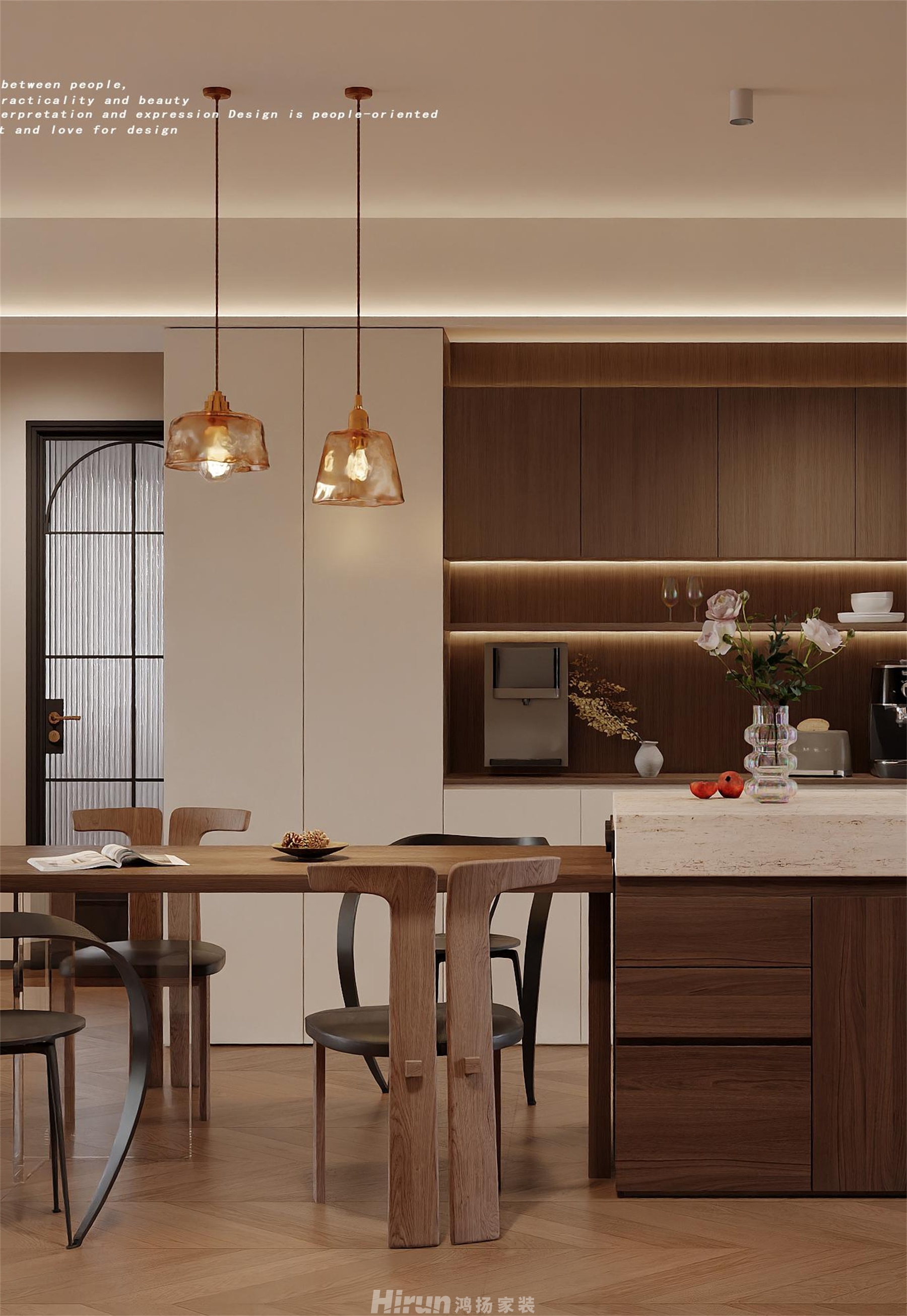 江山院108㎡復古風潮三居室 裝修案例效果圖-6