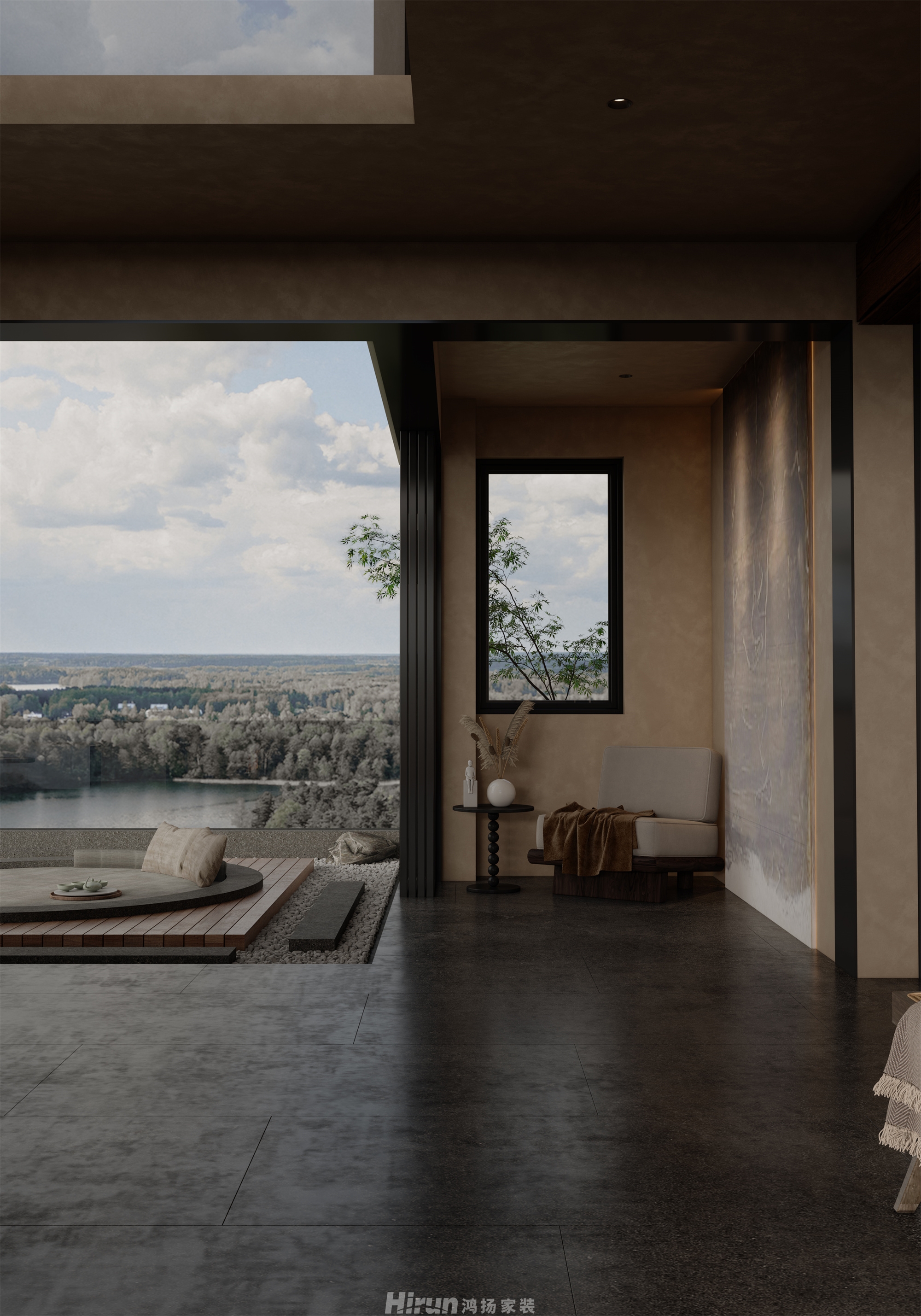 濱江院子120㎡復合寫意復式 裝修案例效果圖-8