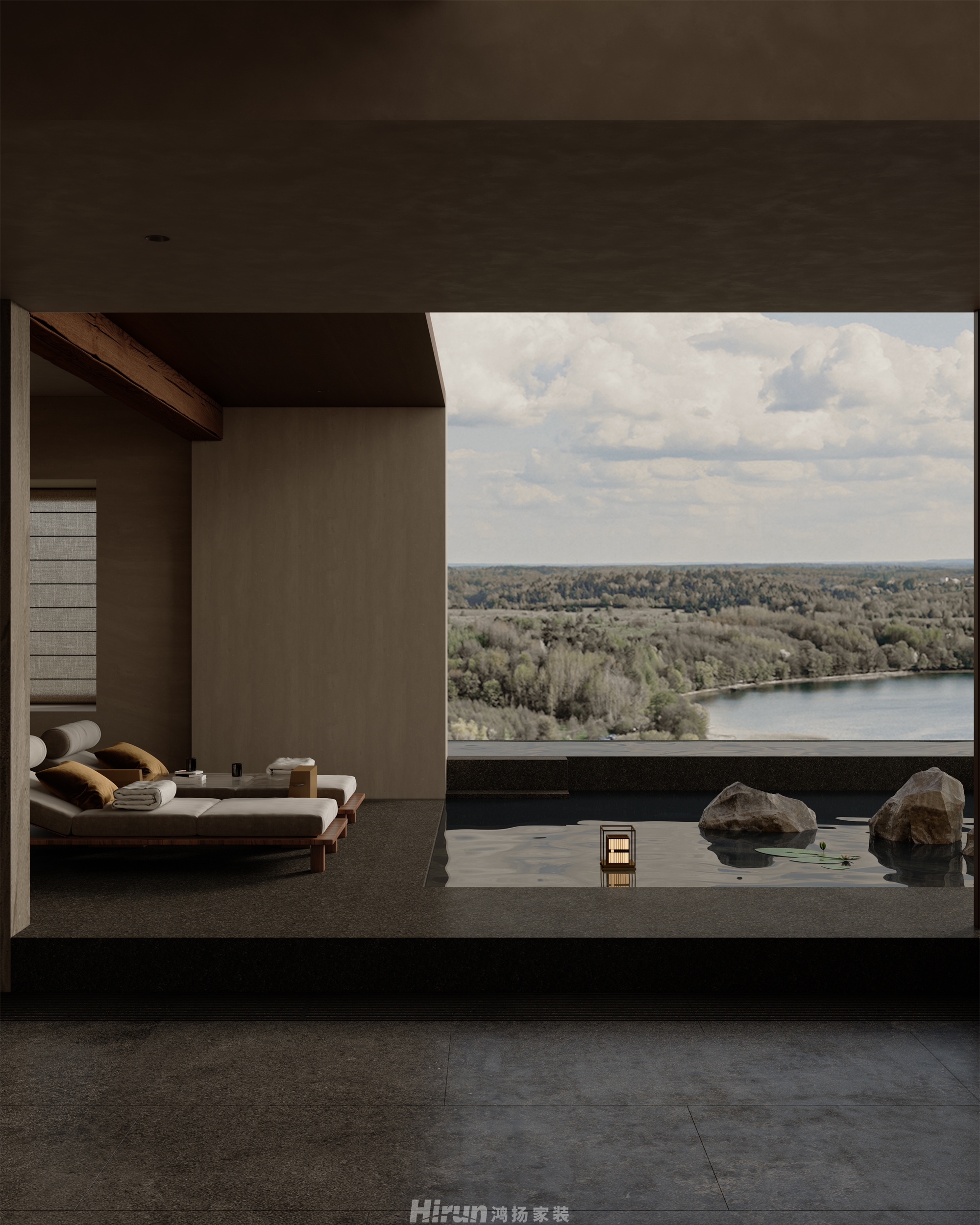 濱江院子120㎡復合寫意復式 裝修案例效果圖-12