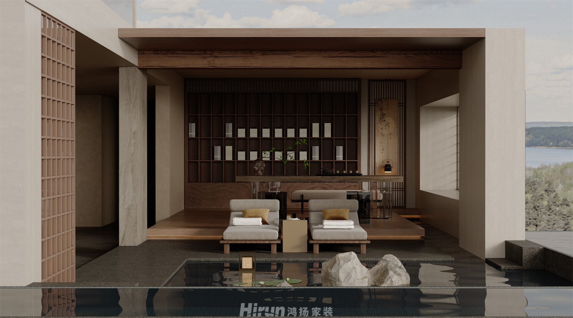 濱江院子120㎡復合寫意復式 裝修案例效果圖-13