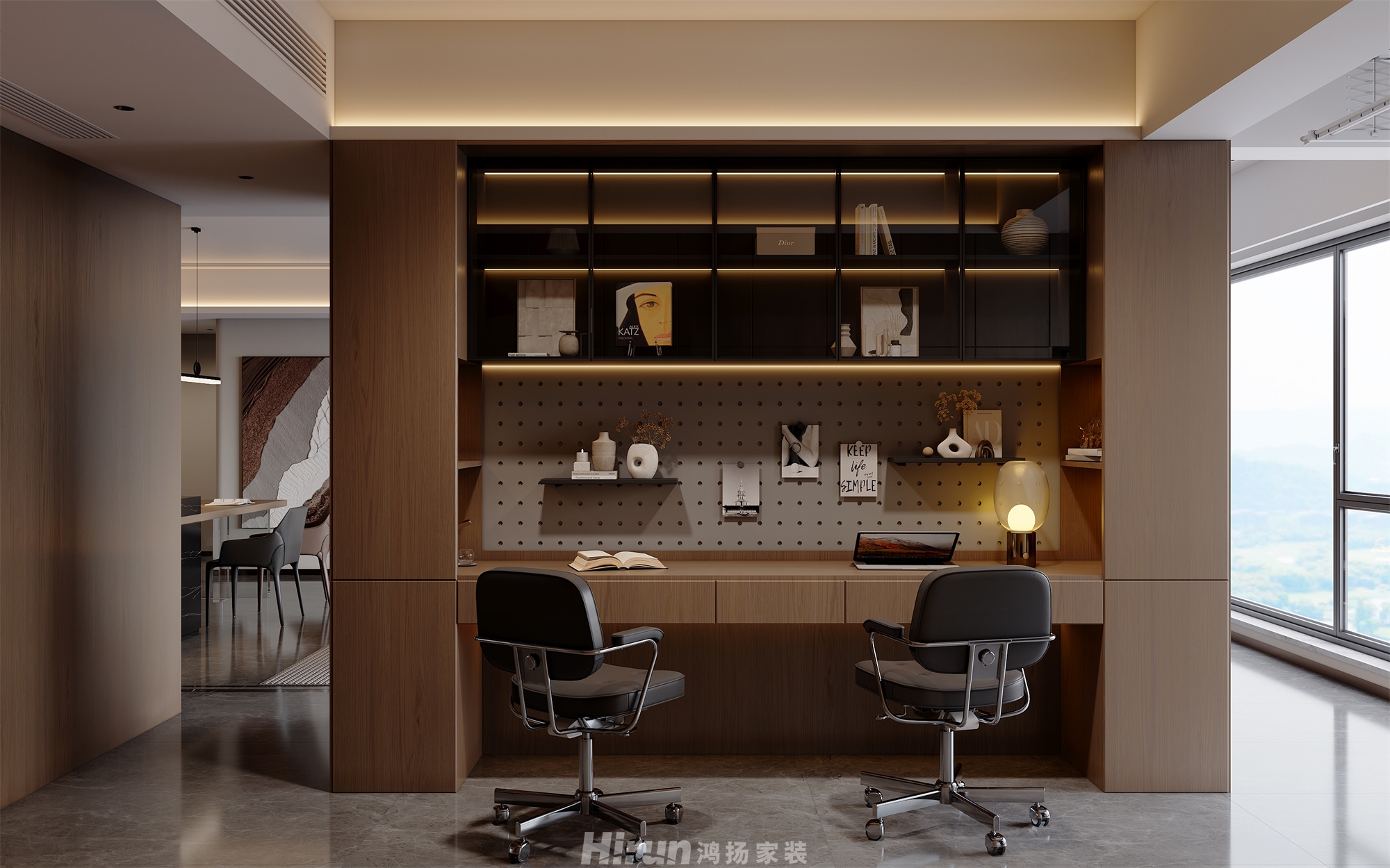 建發和著170㎡新裝飾主義四居室 裝修案例效果圖-2