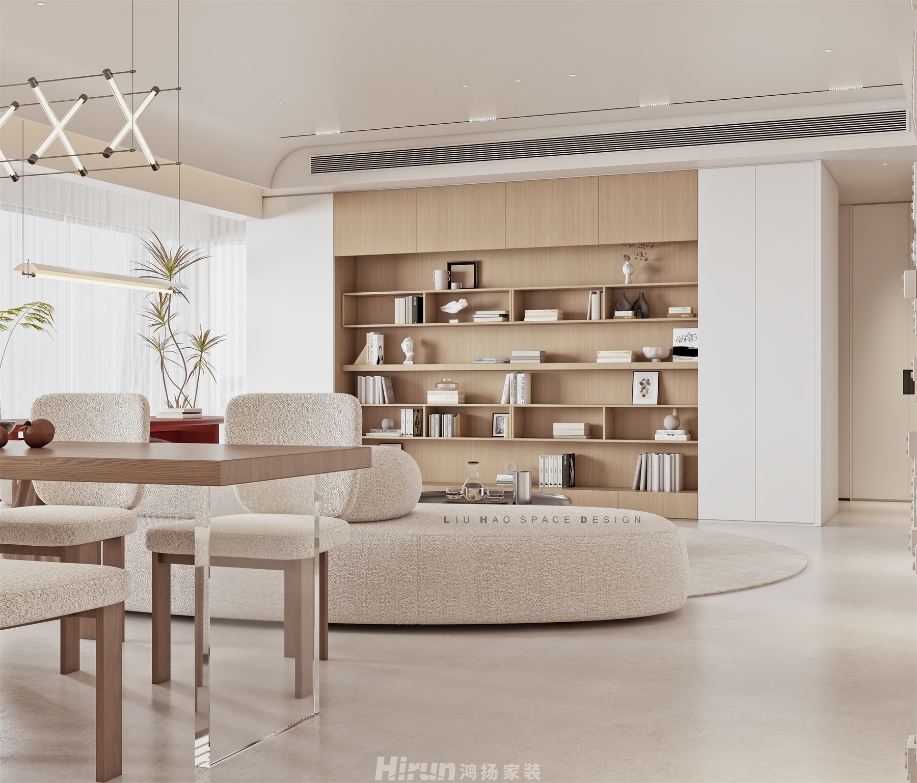 長沙檀府190㎡北歐之光大平層 裝修案例效果圖-7