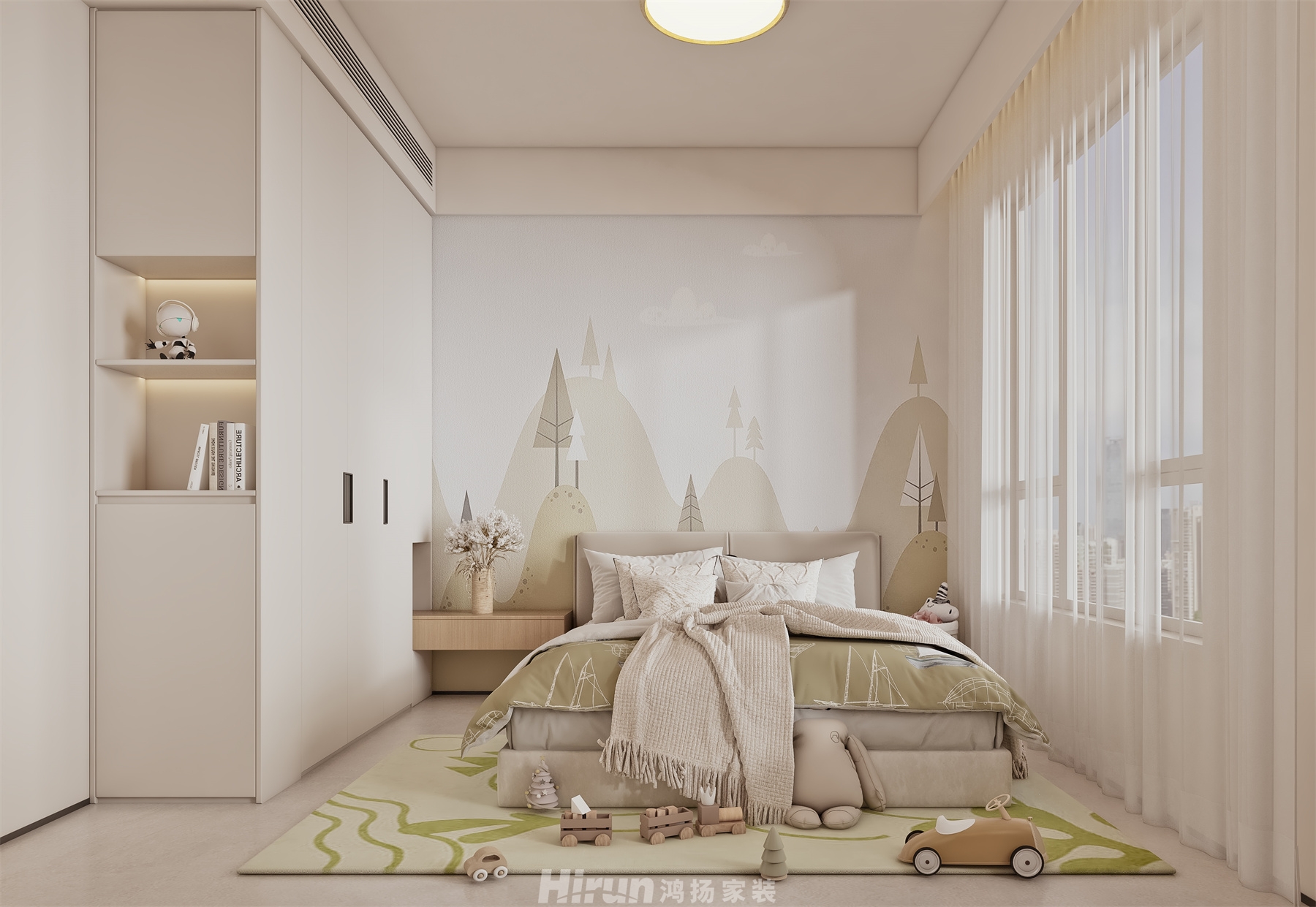 長沙檀府190㎡北歐之光大平層 裝修案例效果圖-3