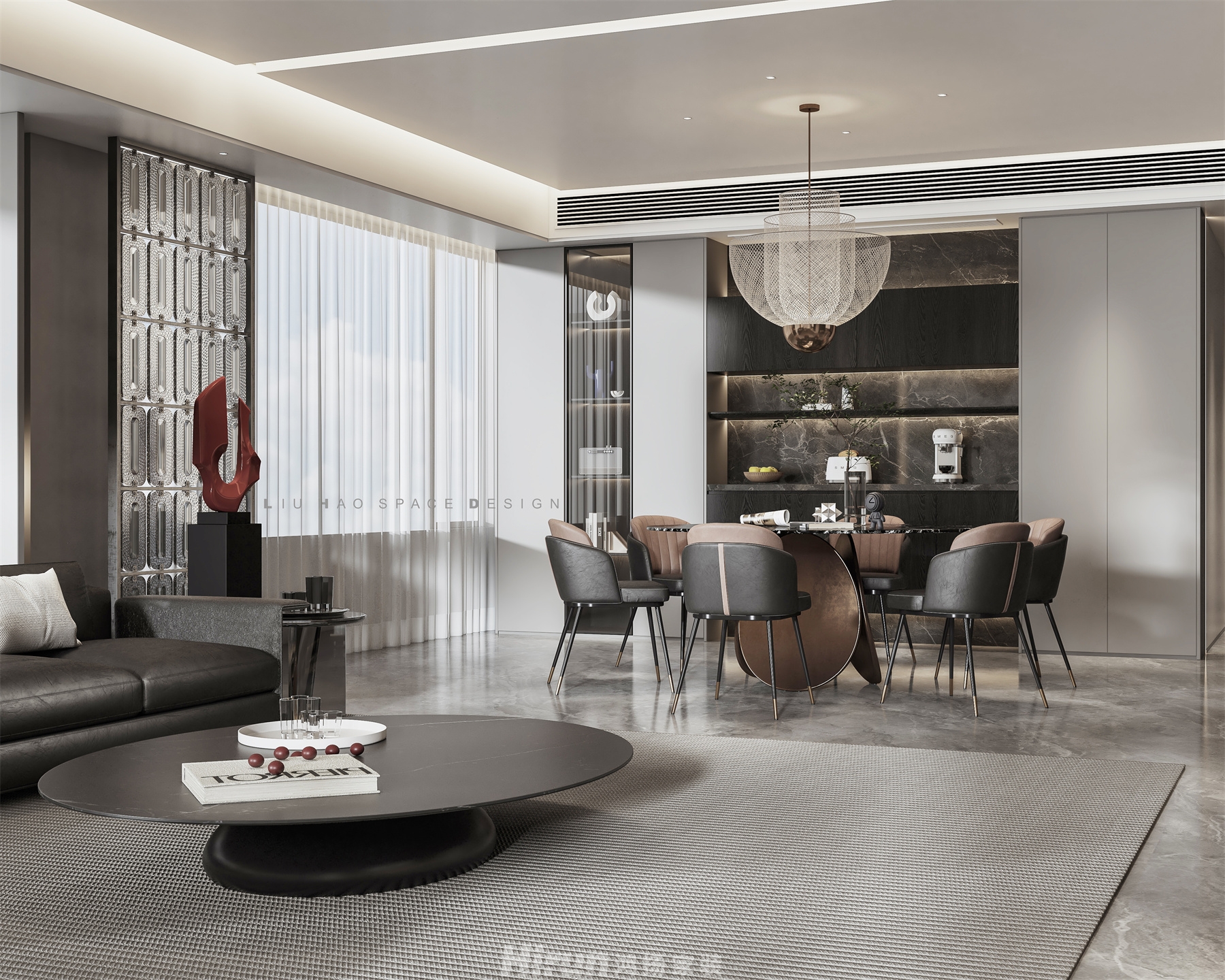 中欣·楚天御府272㎡雅致現(xiàn)代大平層 裝修案例效果圖-6