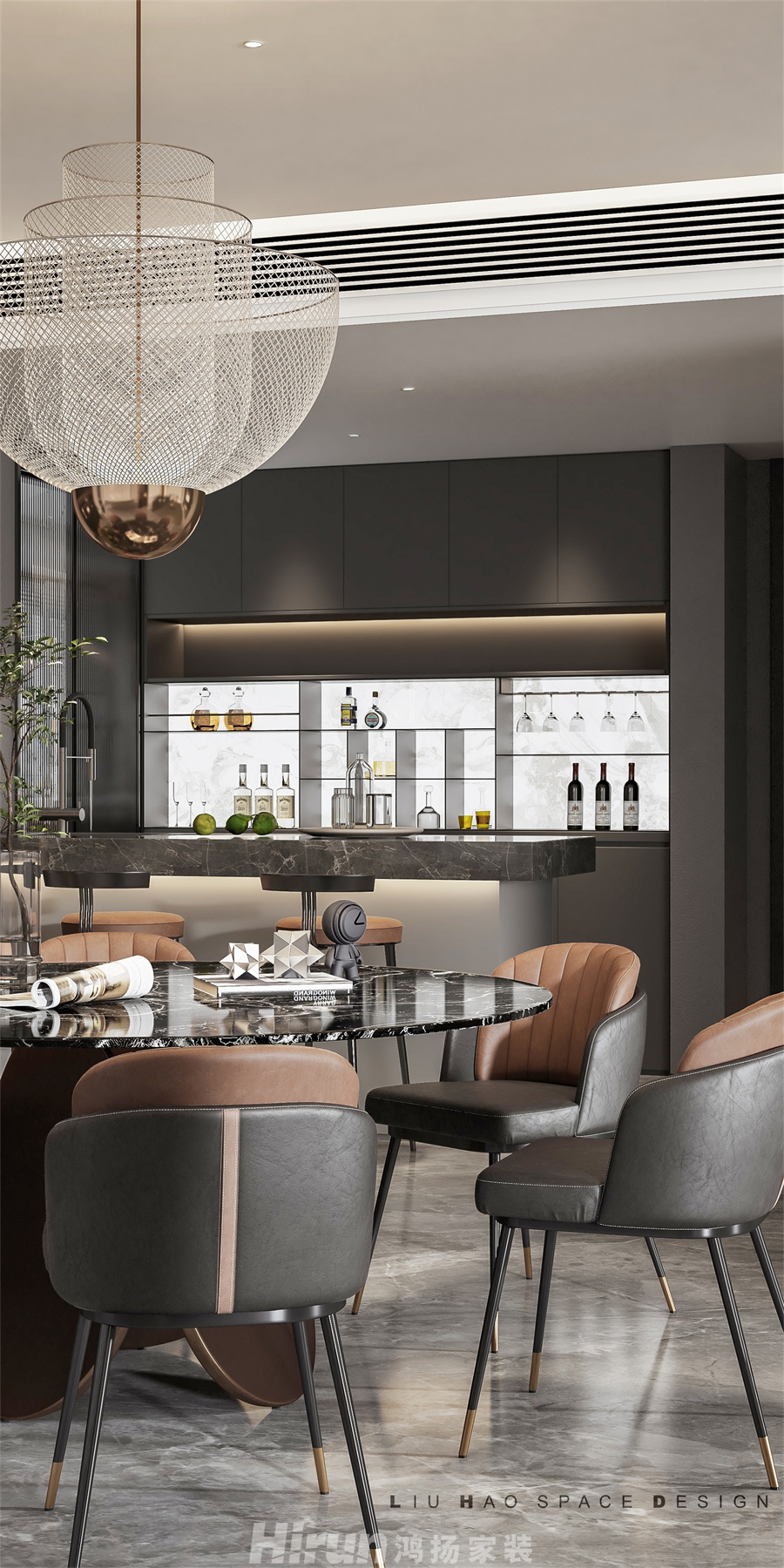 中欣·楚天御府272㎡雅致現(xiàn)代大平層 裝修案例效果圖-1