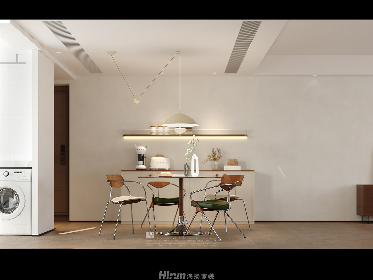 建發玖洲觀瀾140㎡復古風潮四居室 裝修案例效果圖-3