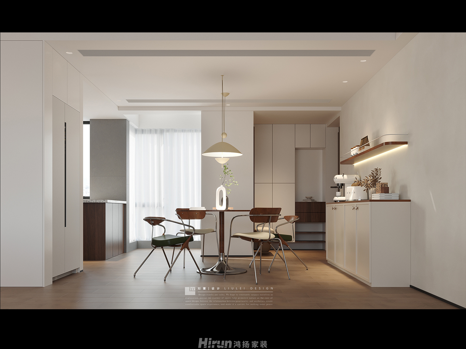 建發玖洲觀瀾140㎡復古風潮四居室 裝修案例效果圖-4