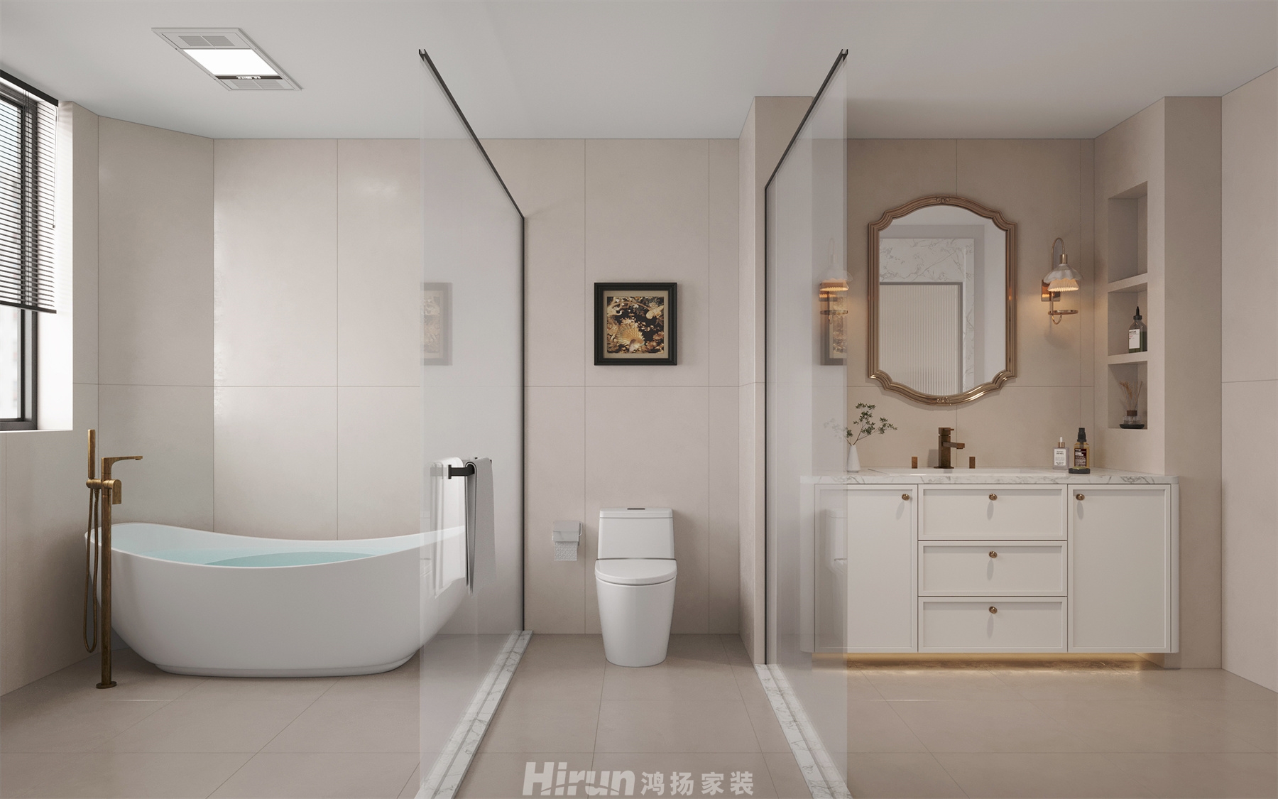 保利300㎡復(fù)古風(fēng)潮別墅 裝修案例效果圖-1