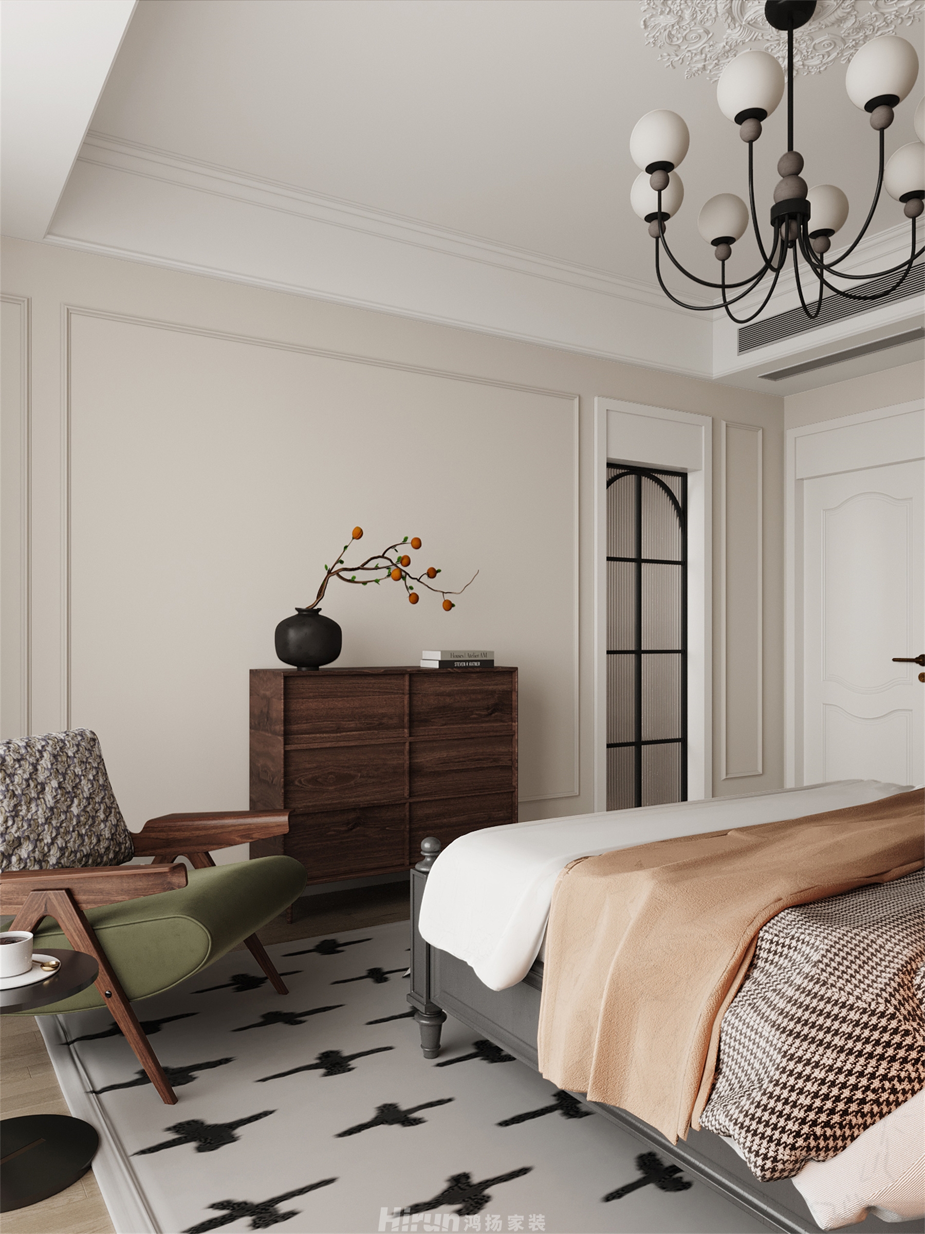 保利300㎡復(fù)古風(fēng)潮別墅 裝修案例效果圖-15