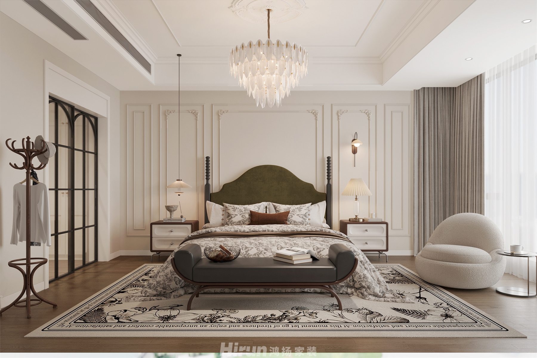 保利300㎡復(fù)古風(fēng)潮別墅 裝修案例效果圖-10