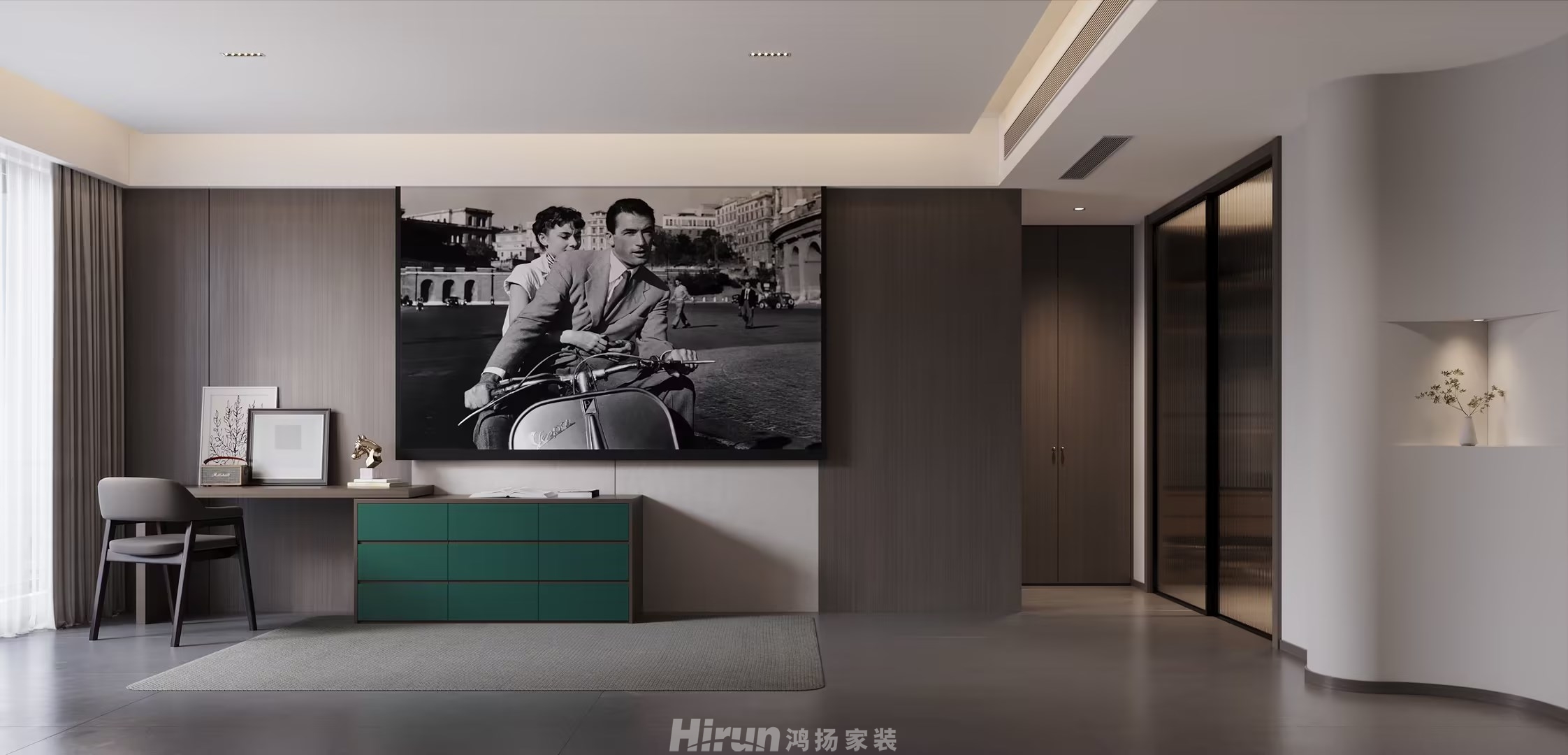 匯景甲叁號院270㎡雅致現(xiàn)代大平層 裝修案例效果圖-9