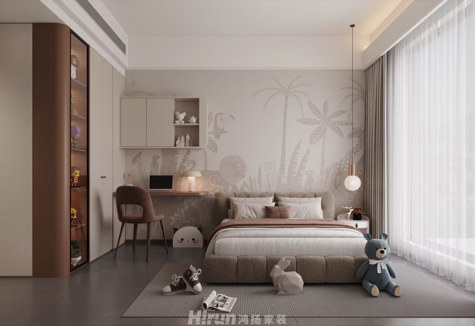 匯景甲叁號院270㎡雅致現(xiàn)代大平層 裝修案例效果圖-7