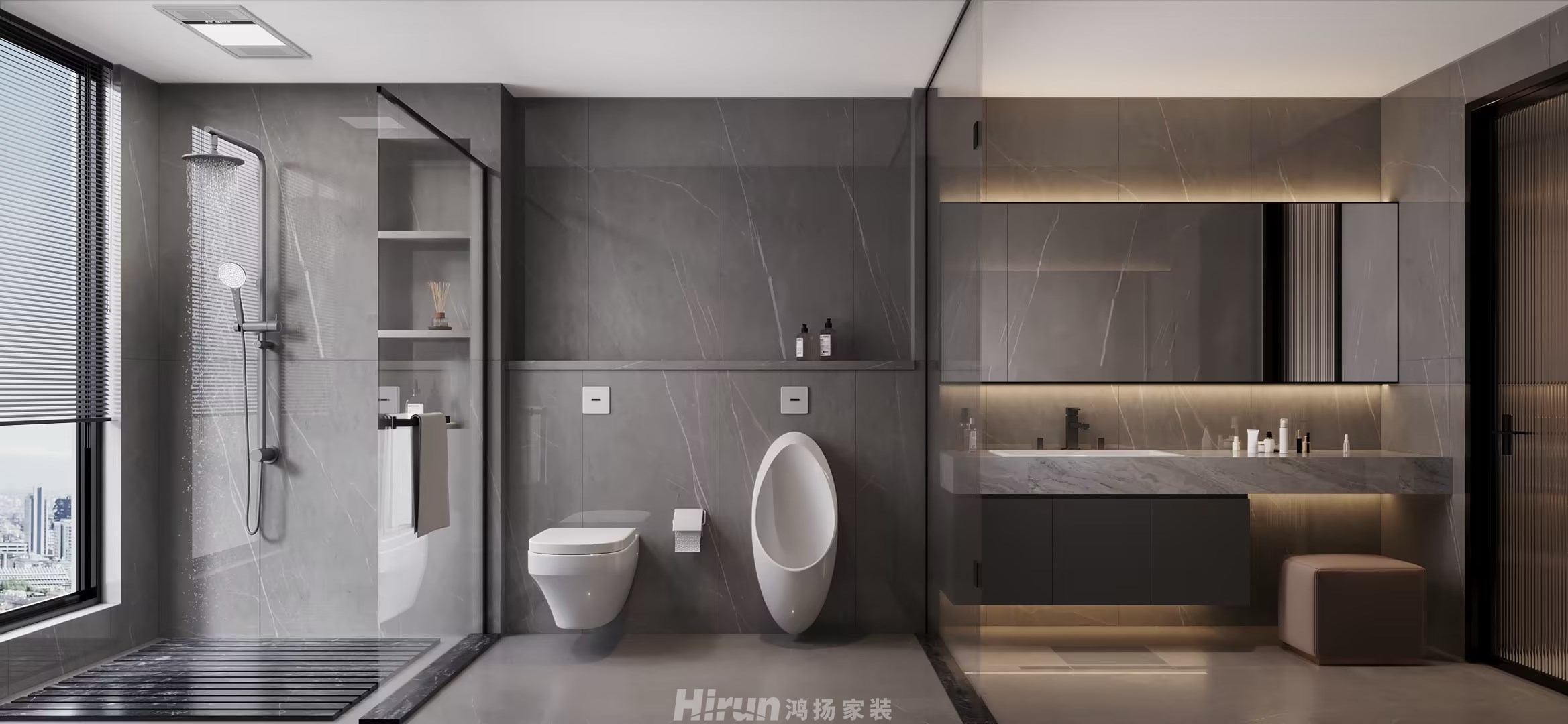 匯景甲叁號院270㎡雅致現(xiàn)代大平層 裝修案例效果圖-13