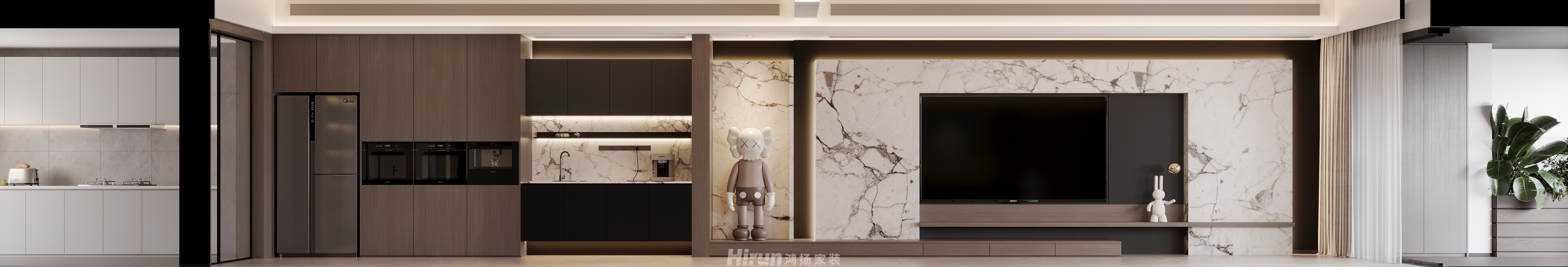 匯景甲叁號院270㎡雅致現(xiàn)代大平層 裝修案例效果圖-11