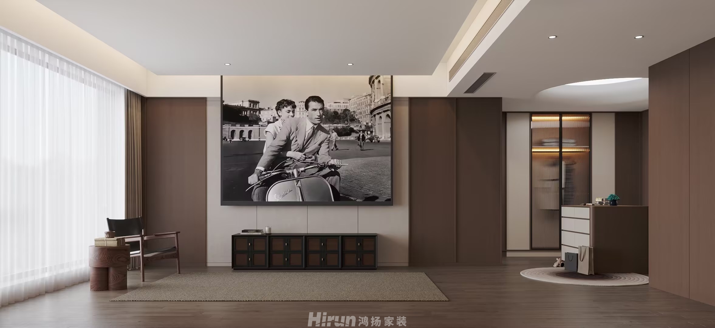 匯景甲叁號院350㎡復古風潮大平層 裝修案例效果圖-9