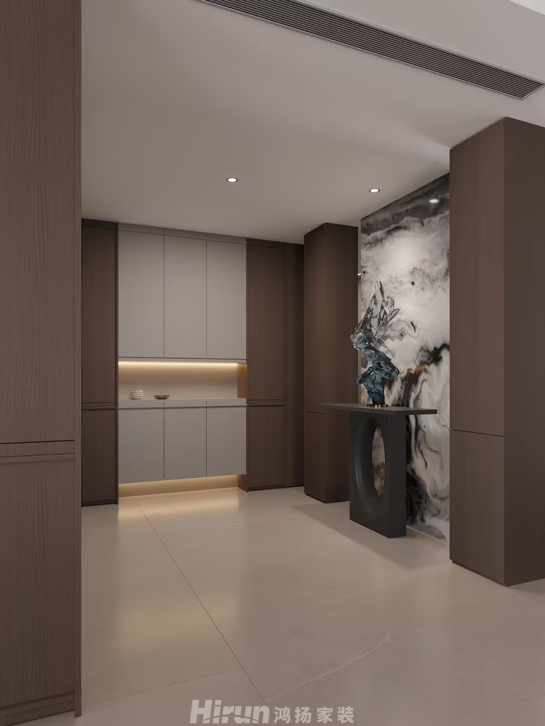 匯景甲叁號院350㎡復古風潮大平層 裝修案例效果圖-5