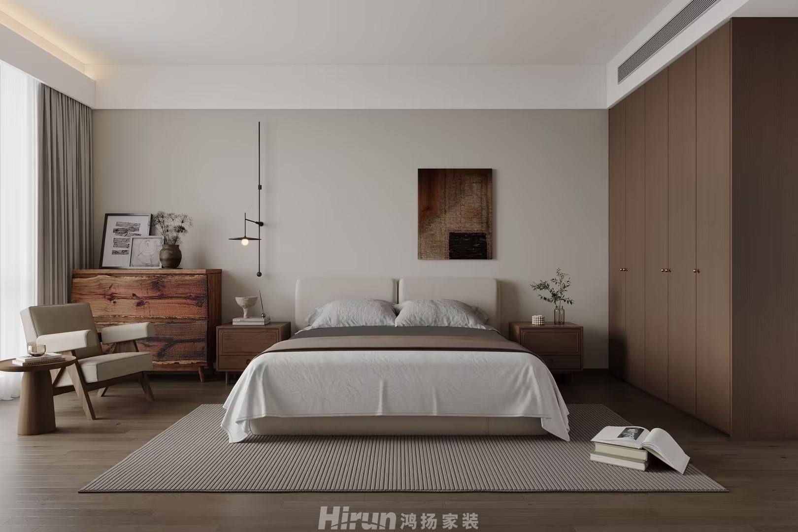 匯景甲叁號院350㎡復古風潮大平層 裝修案例效果圖-6