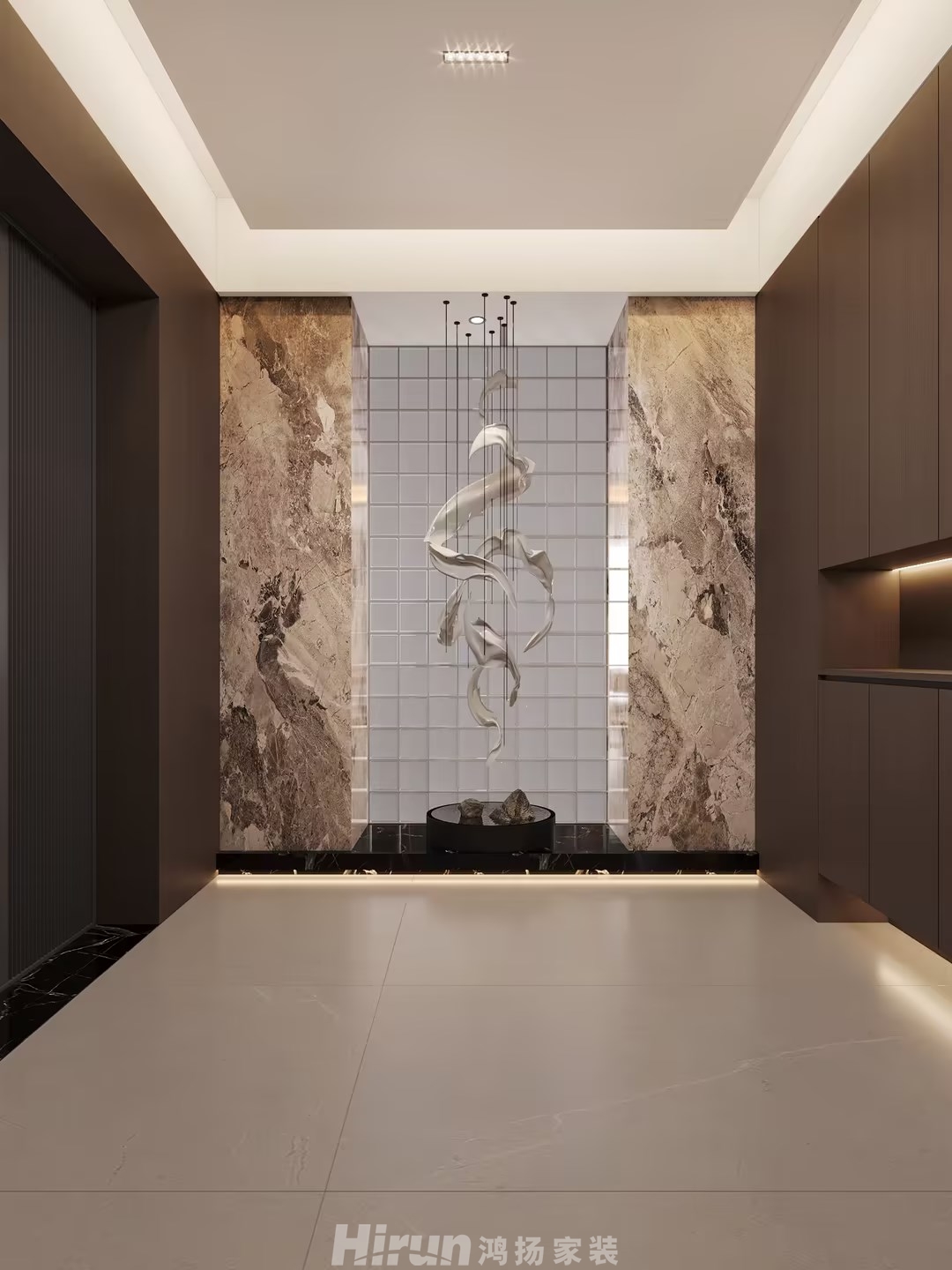 匯景甲叁號院350㎡復古風潮大平層 裝修案例效果圖-11