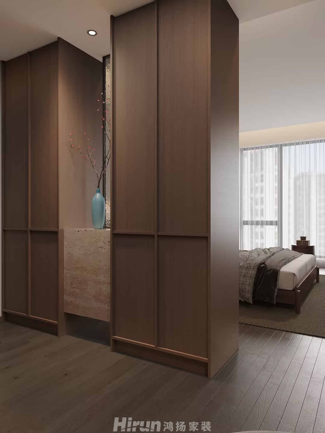 匯景甲叁號院350㎡復古風潮大平層 裝修案例效果圖-15