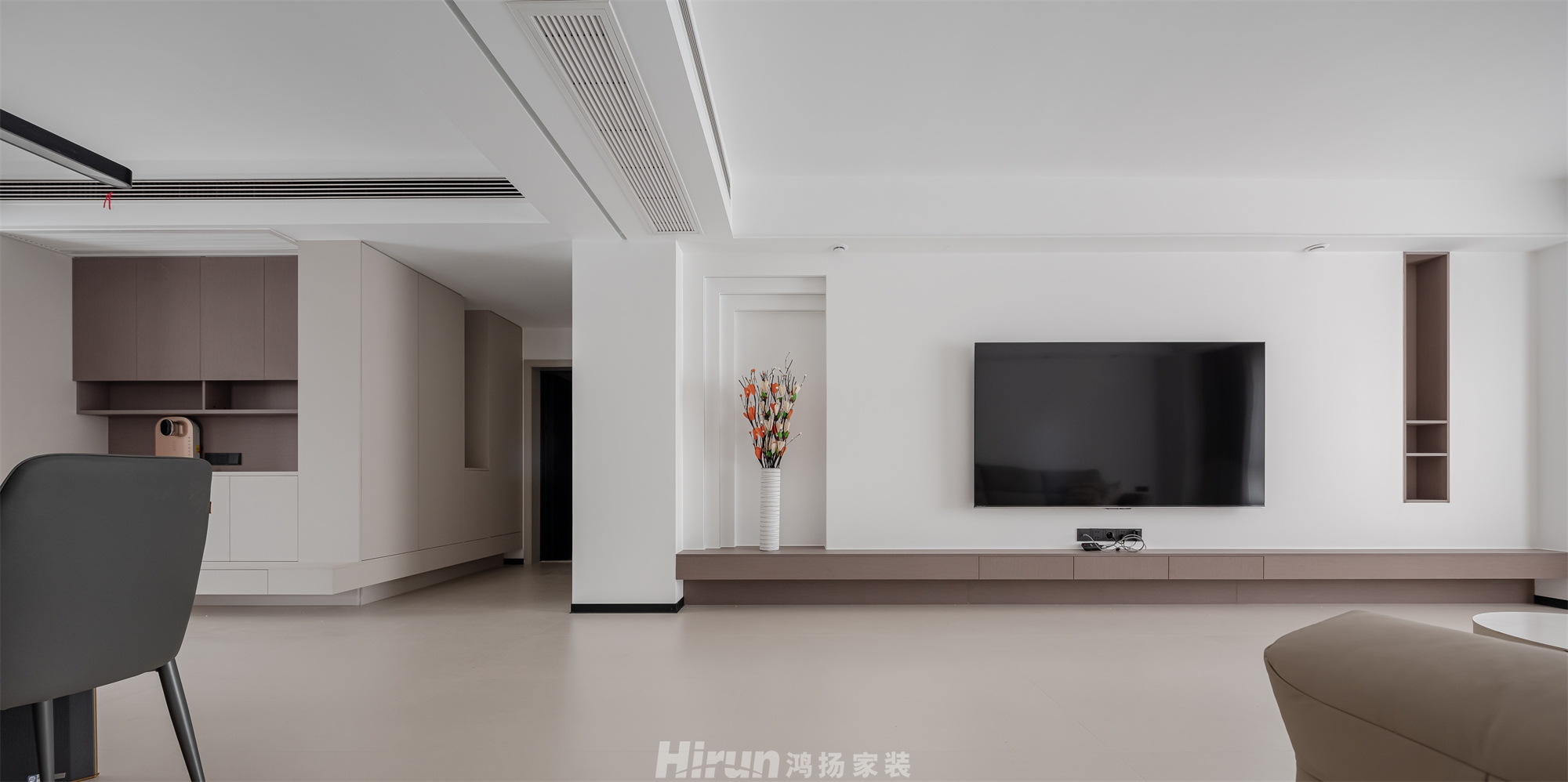 經澤星都130㎡雅致現代三居室 裝修案例實景圖-1