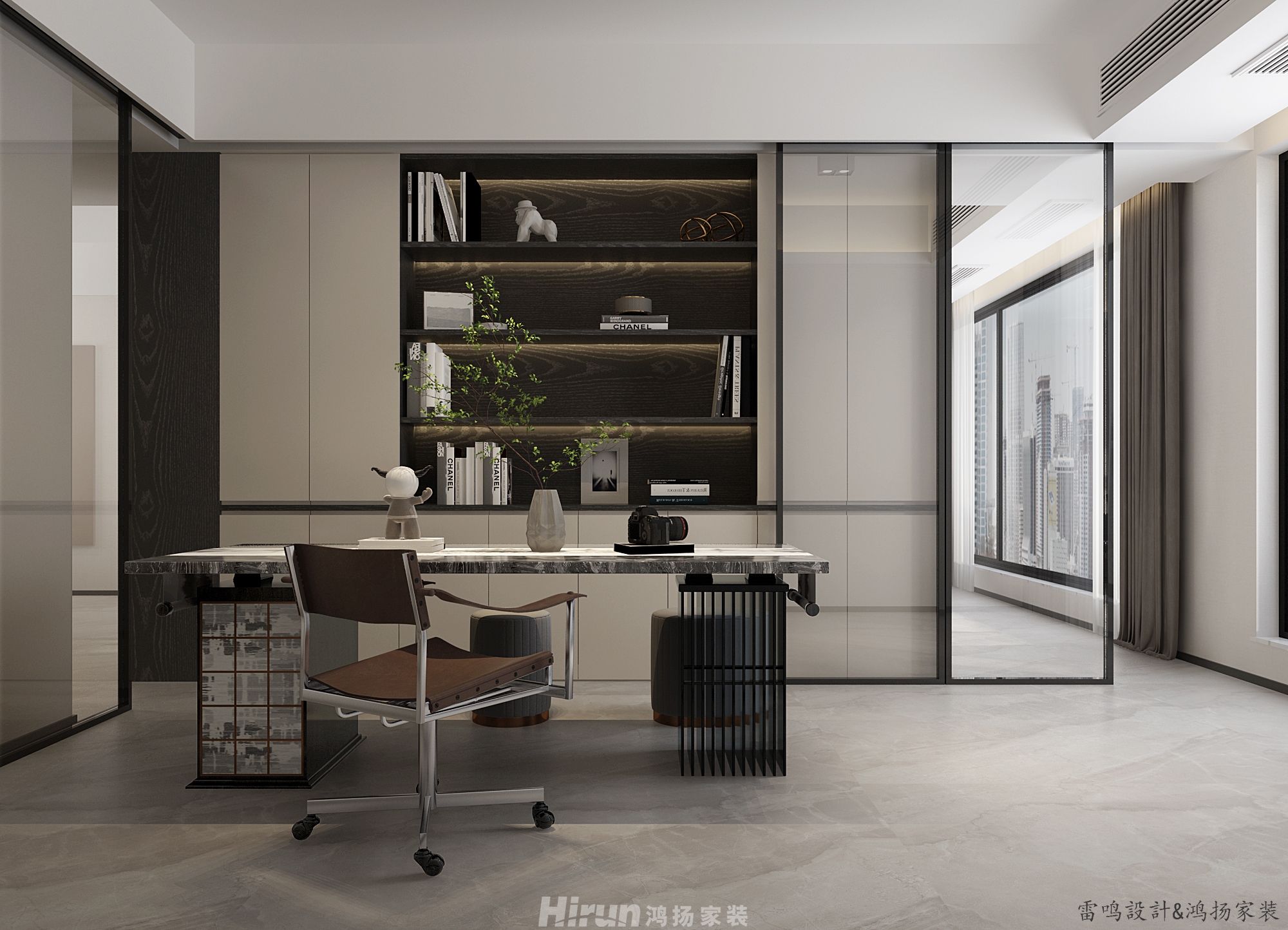 匯景中央150㎡雅致現代四居室 裝修案例效果圖-4