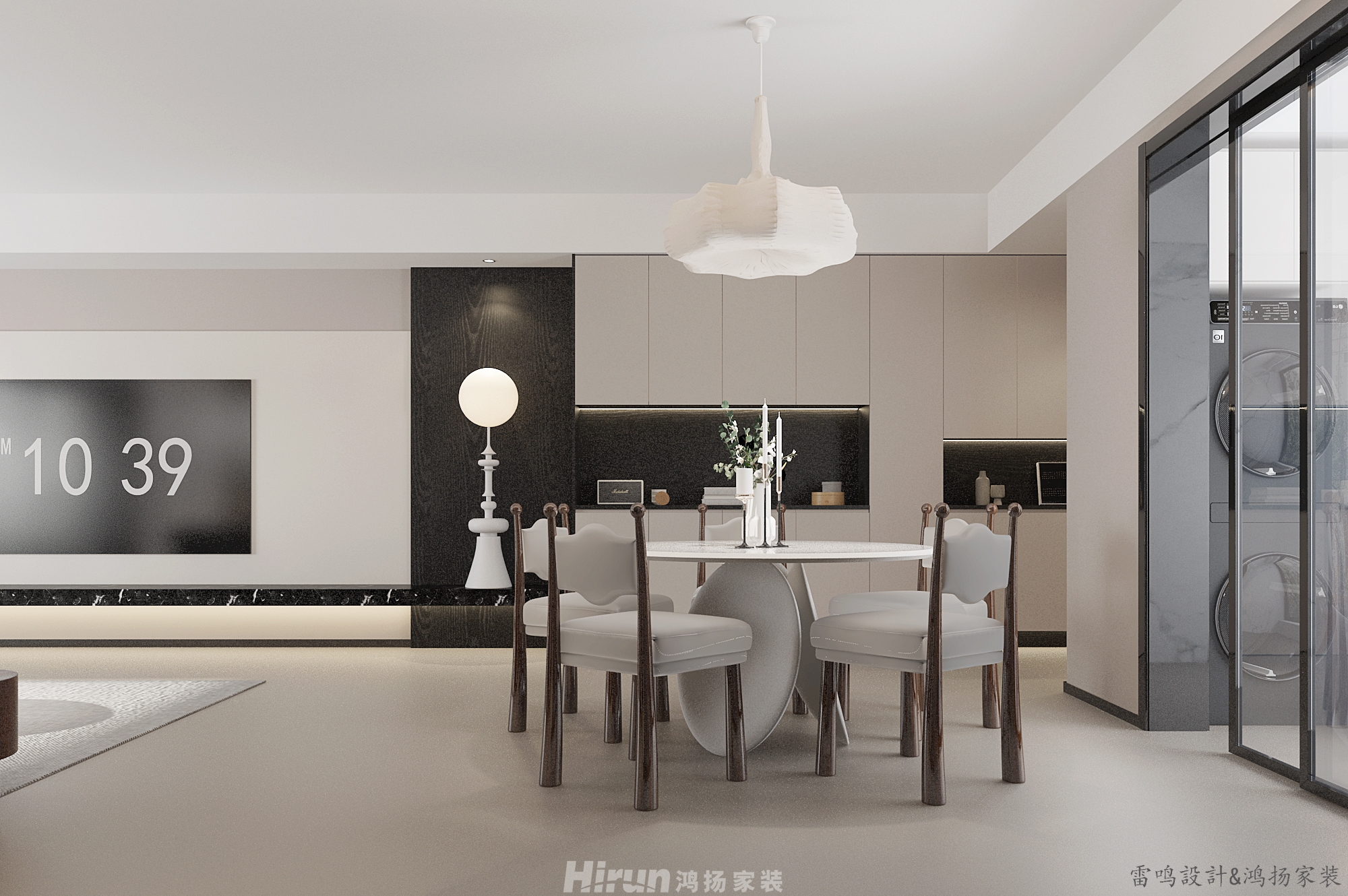 旭輝國際新城130㎡雅致現代三居室 裝修案例效果圖-3