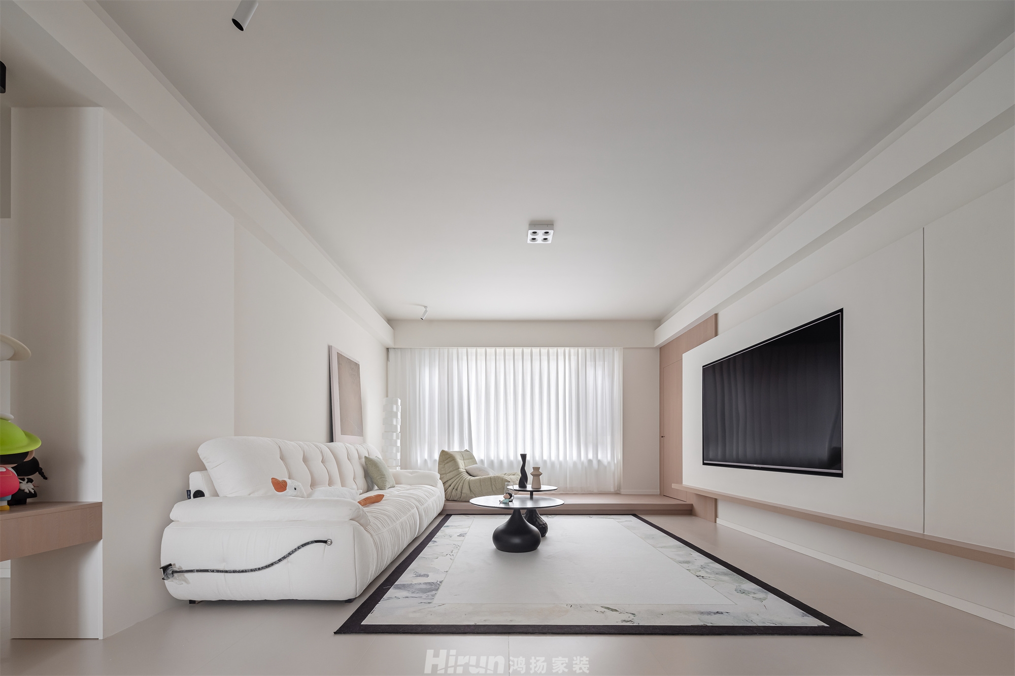 匯景公園140㎡輕歐簡美四居室 裝修案例實景圖-3