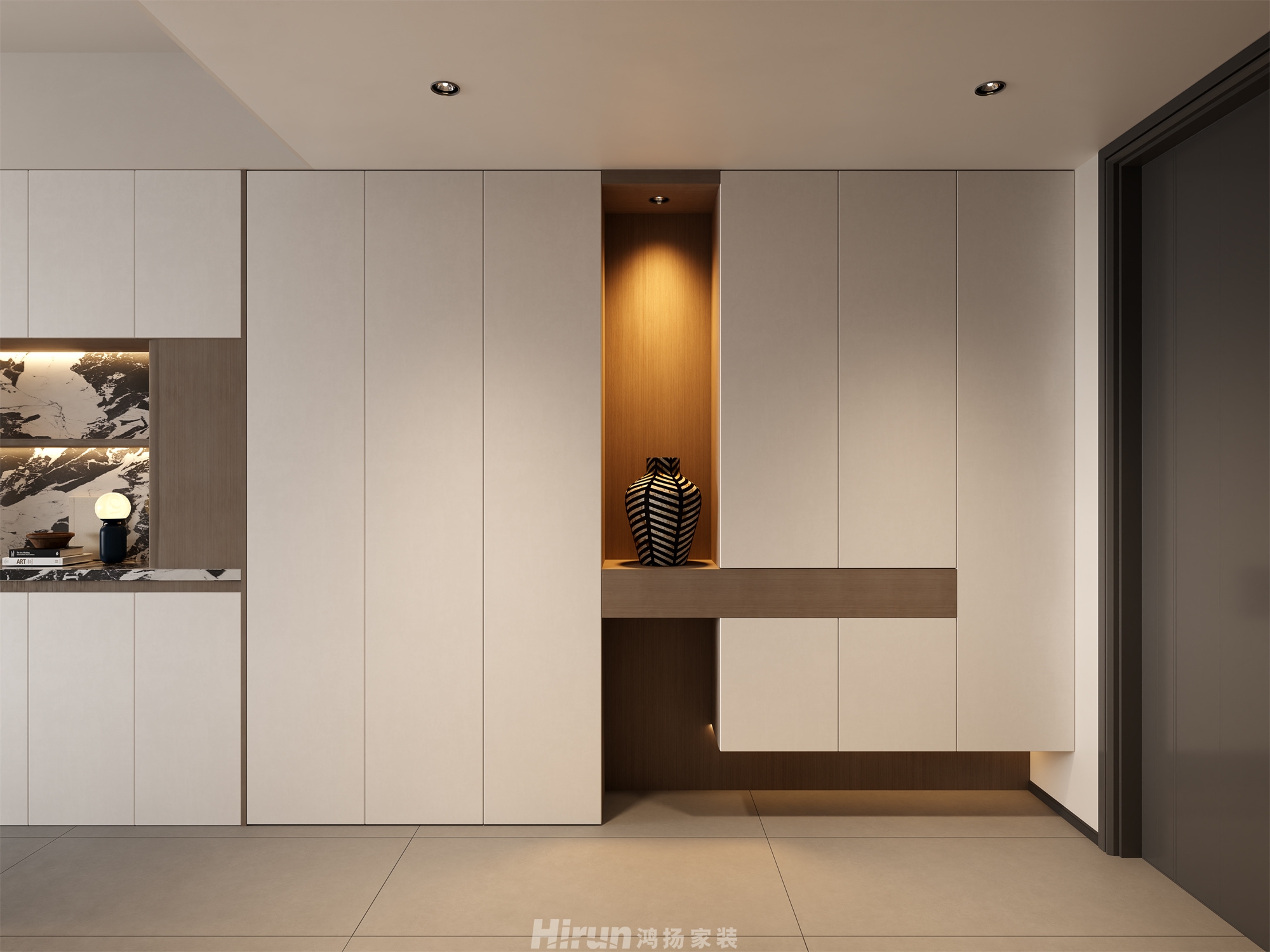 旭輝公元大觀80㎡雅致現(xiàn)代二居室 裝修案例效果圖-1