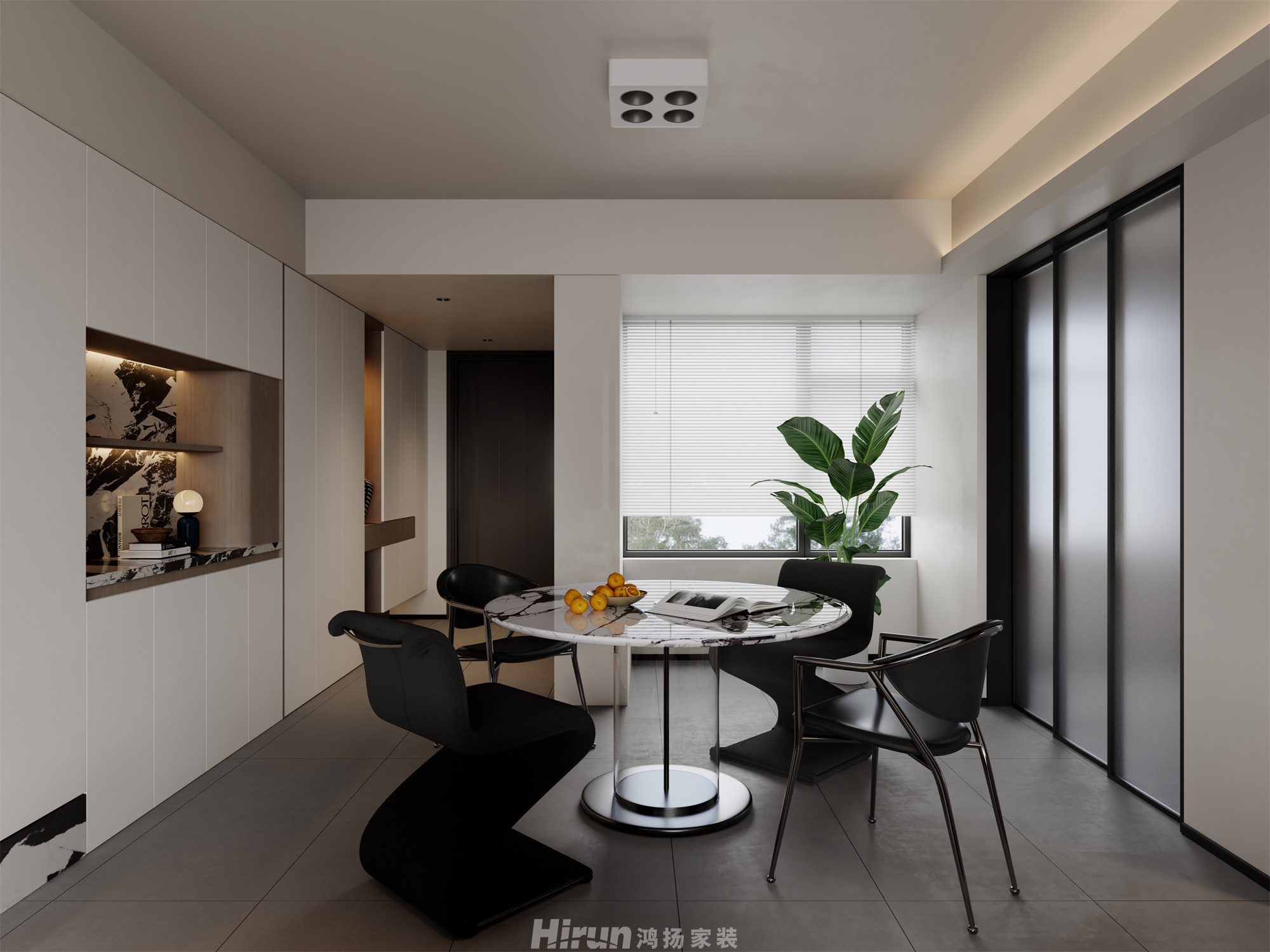 旭輝公元大觀80㎡雅致現(xiàn)代二居室 裝修案例效果圖-2