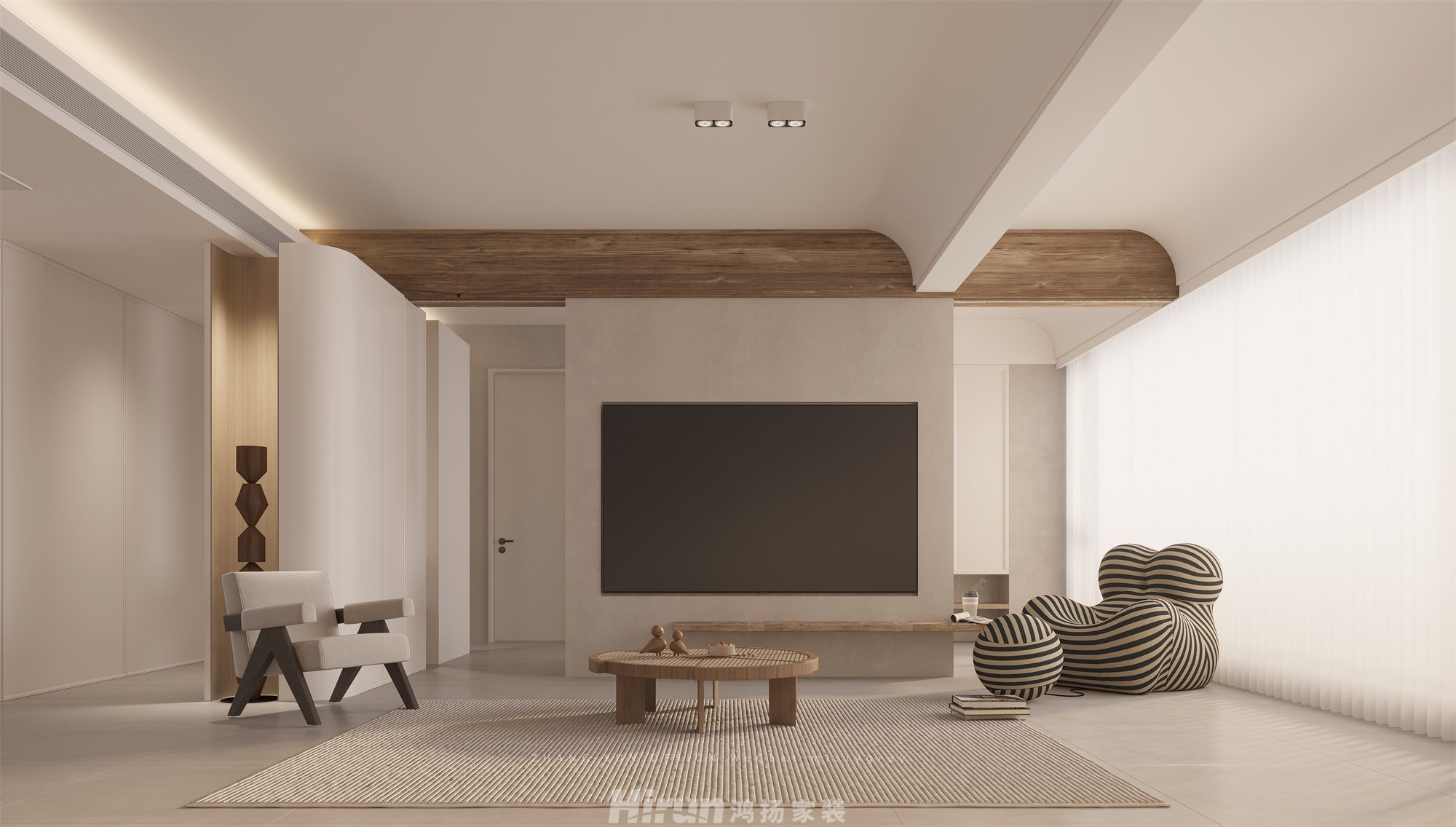 長房領(lǐng)袖時代139㎡復古風潮三居室 裝修案例效果圖-4