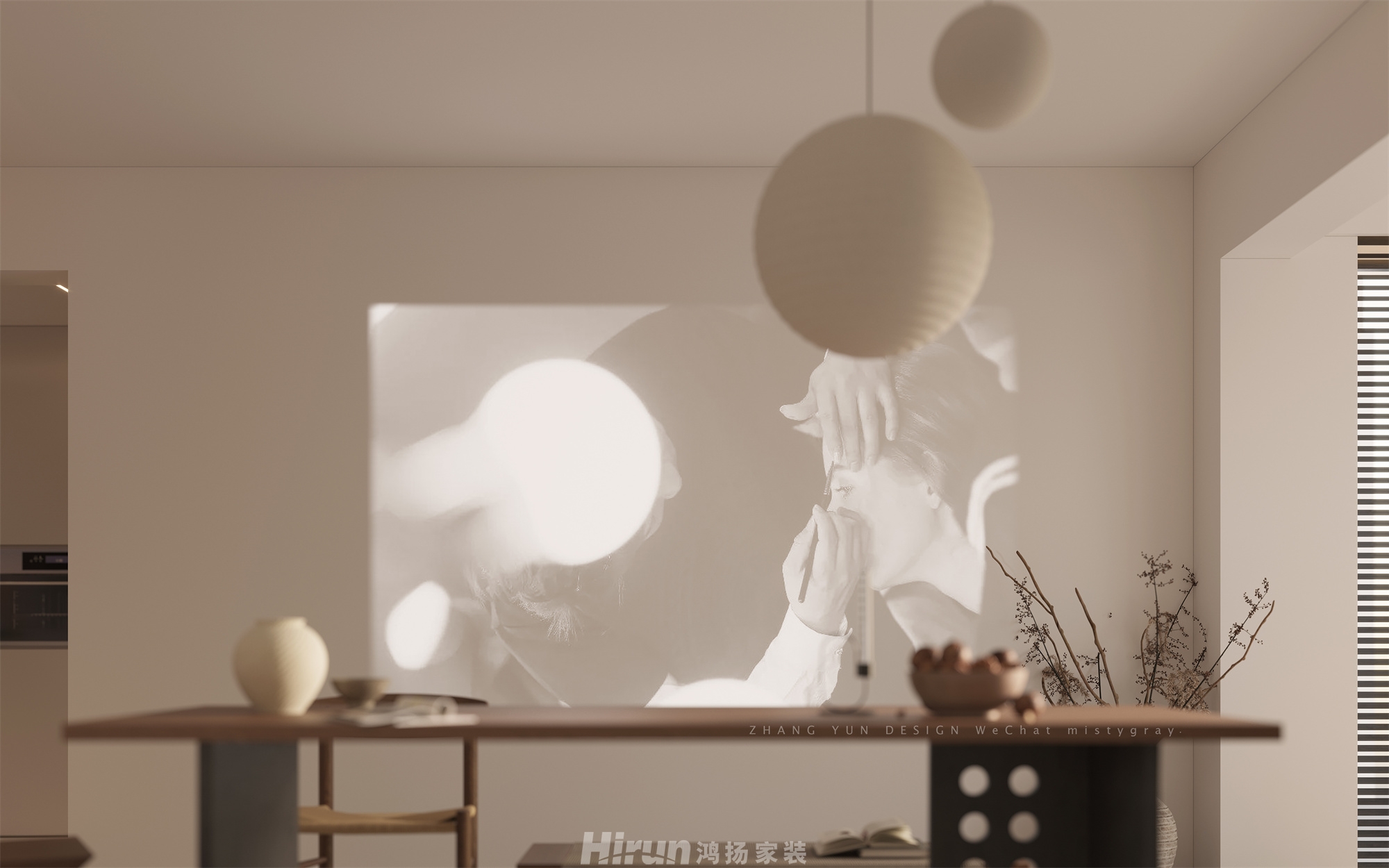 鑫遠紫樾香山130㎡雅致現代三居室 裝修案例效果圖-6