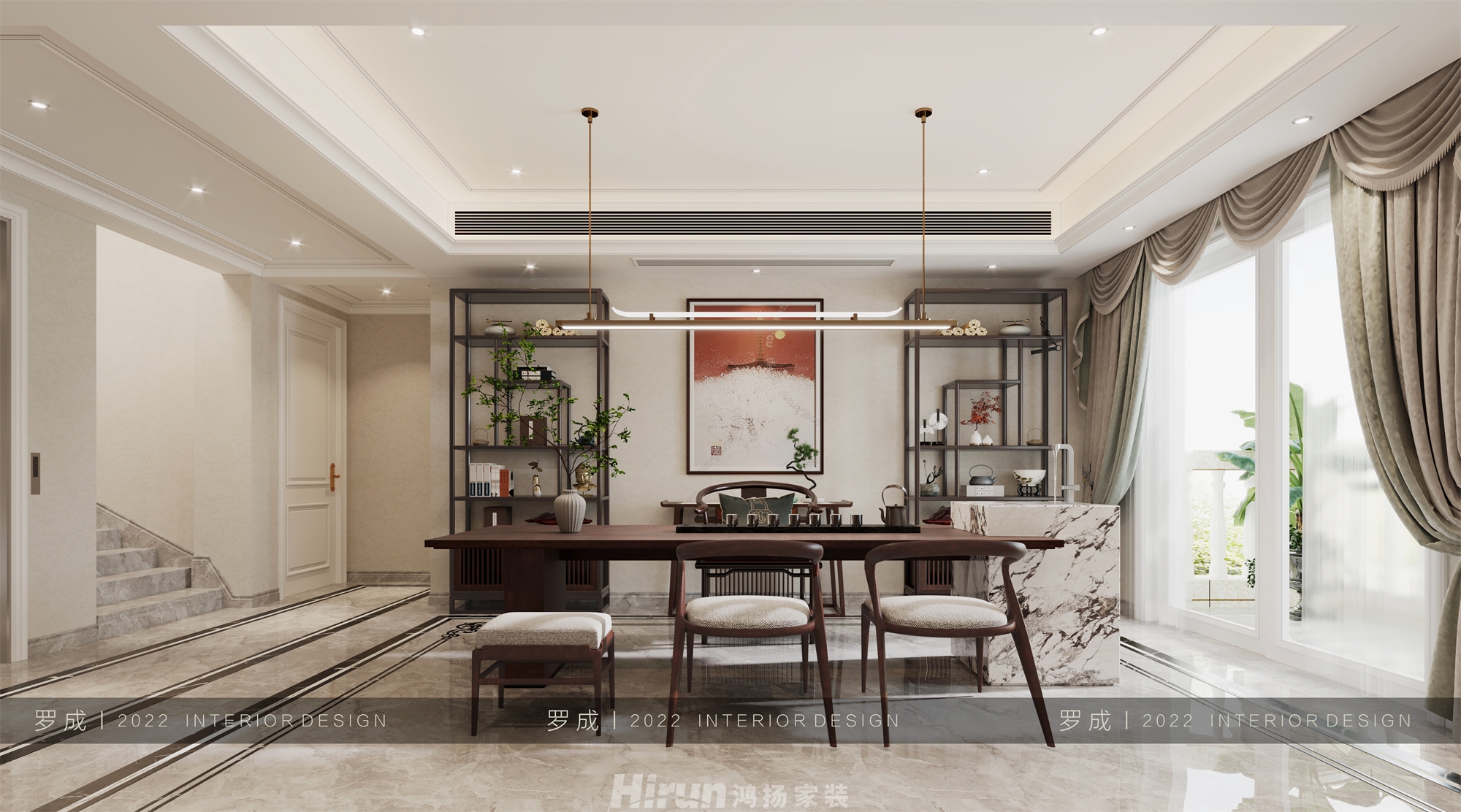 自建別墅600㎡歐美香頌別墅 裝修案例效果圖-3