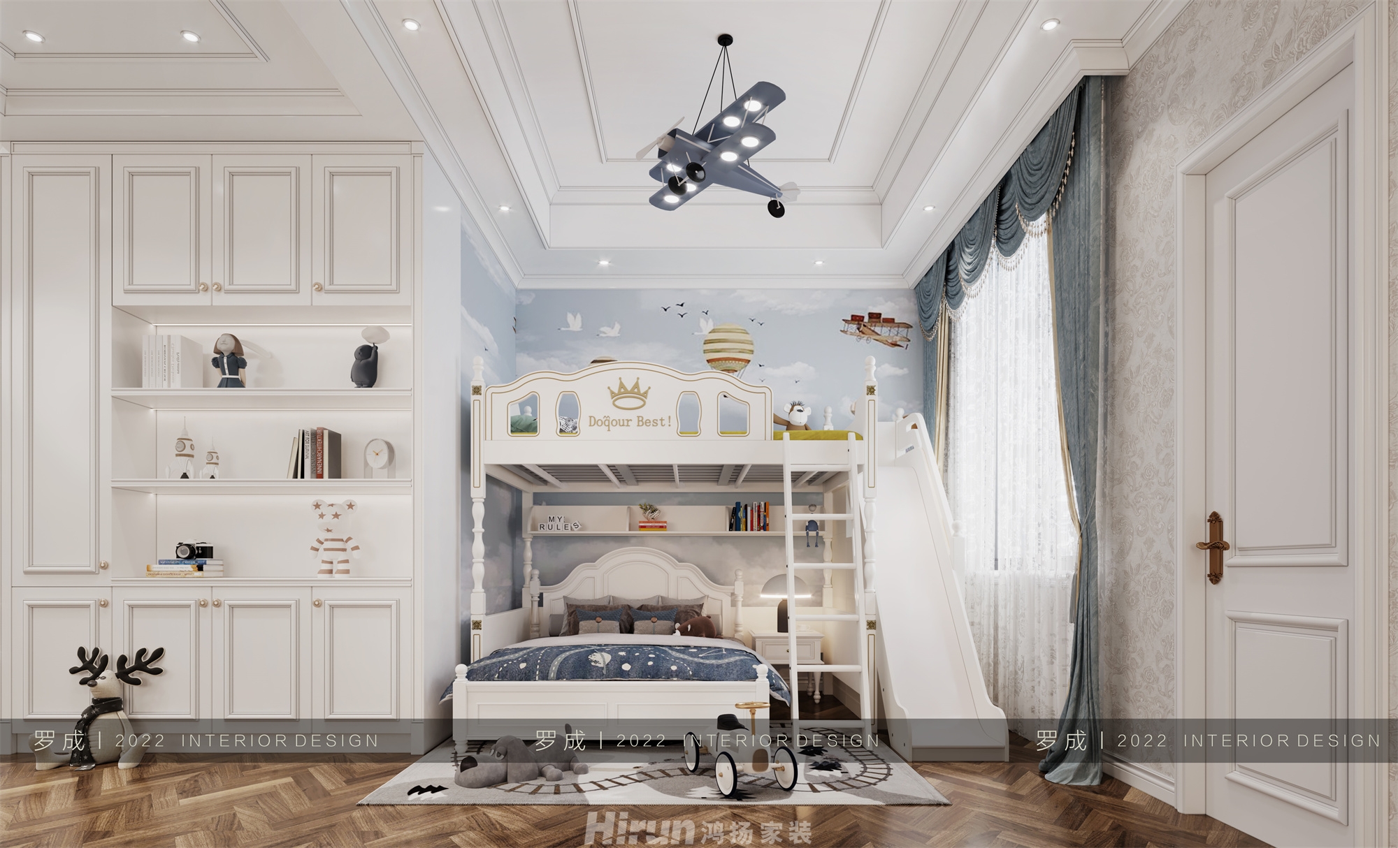 自建別墅600㎡歐美香頌別墅 裝修案例效果圖-4