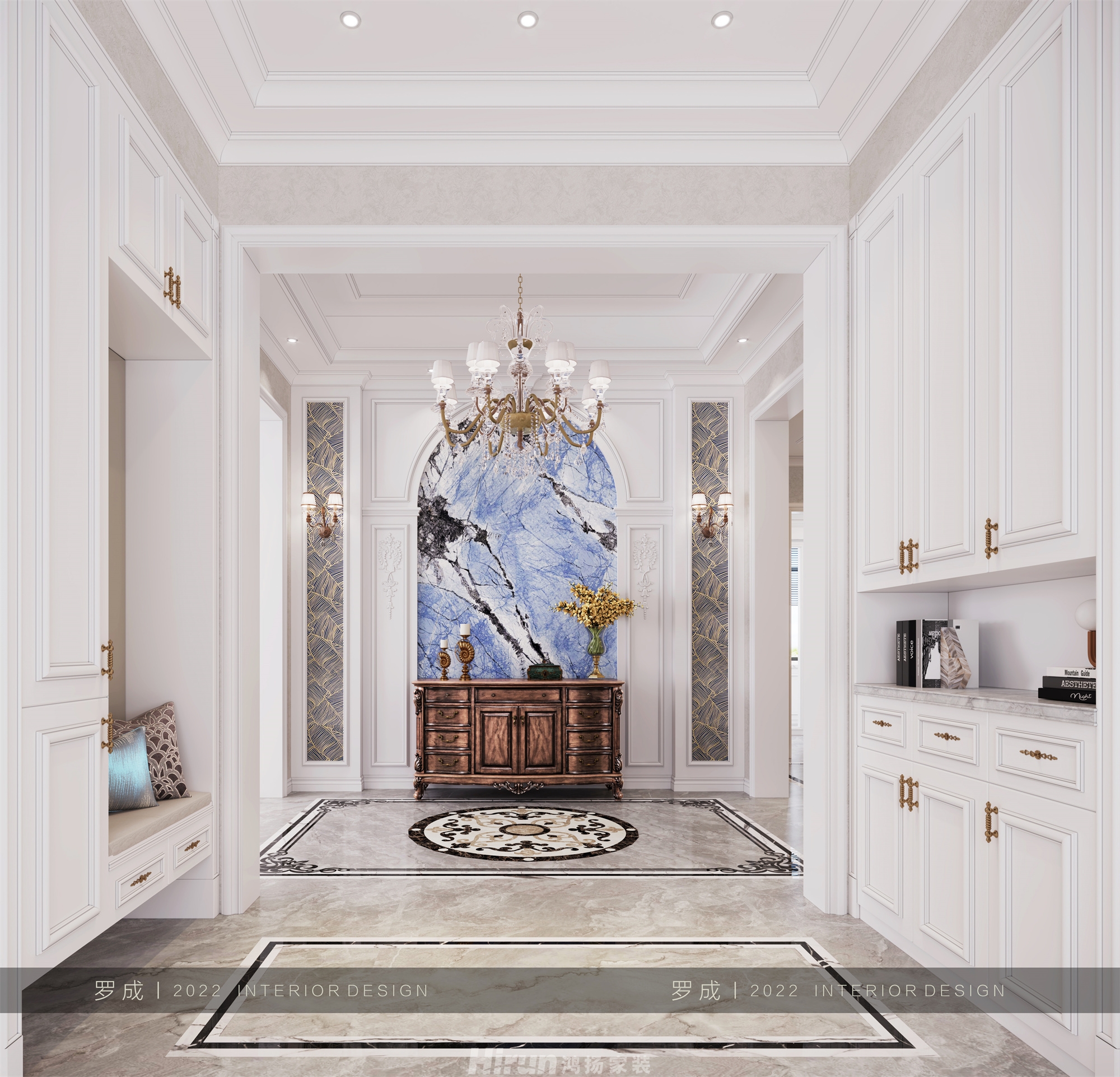 自建別墅600㎡歐美香頌別墅 裝修案例效果圖-5