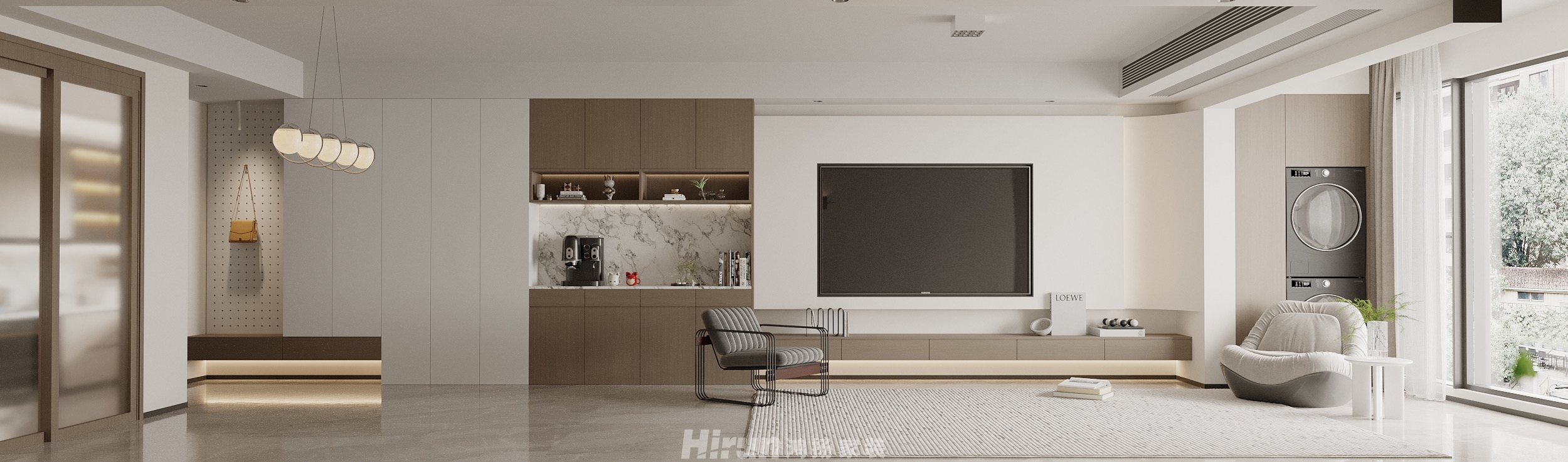 旭輝國宸府143㎡雅致現代四居室 裝修案例效果圖-1