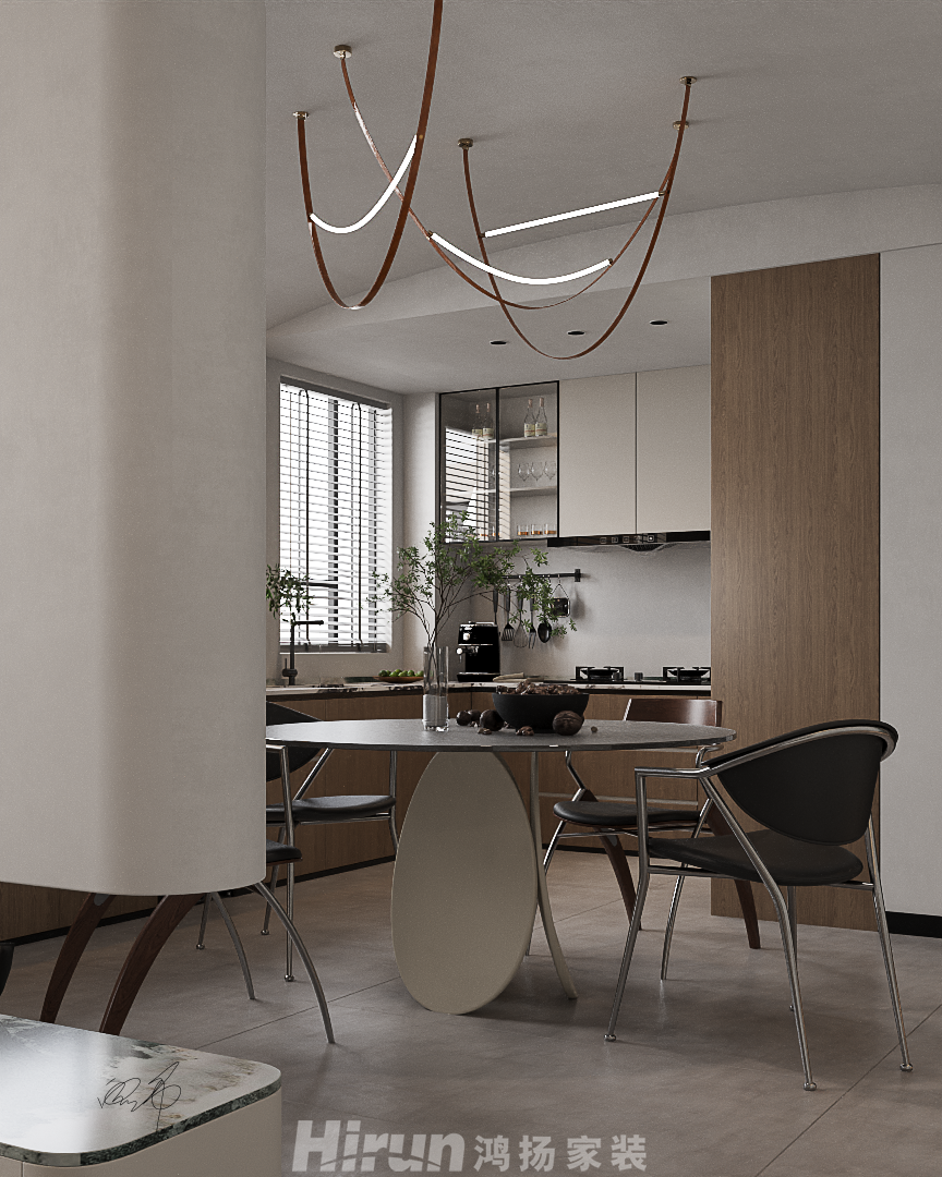 北辰三角洲147㎡藝術(shù)室界四居室 裝修案例效果圖-1