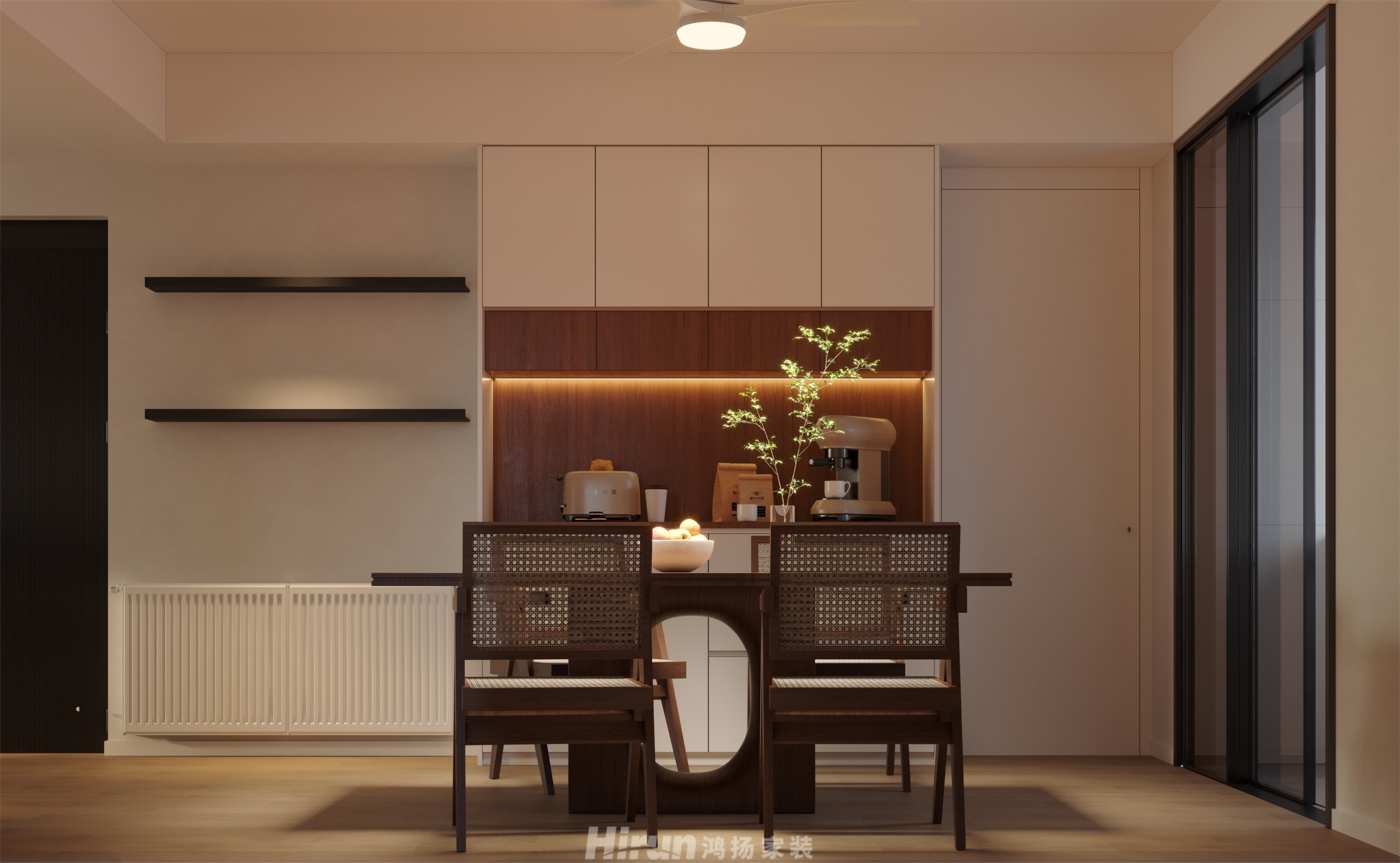 江山悅130㎡復古風潮三居室 裝修案例效果圖-5