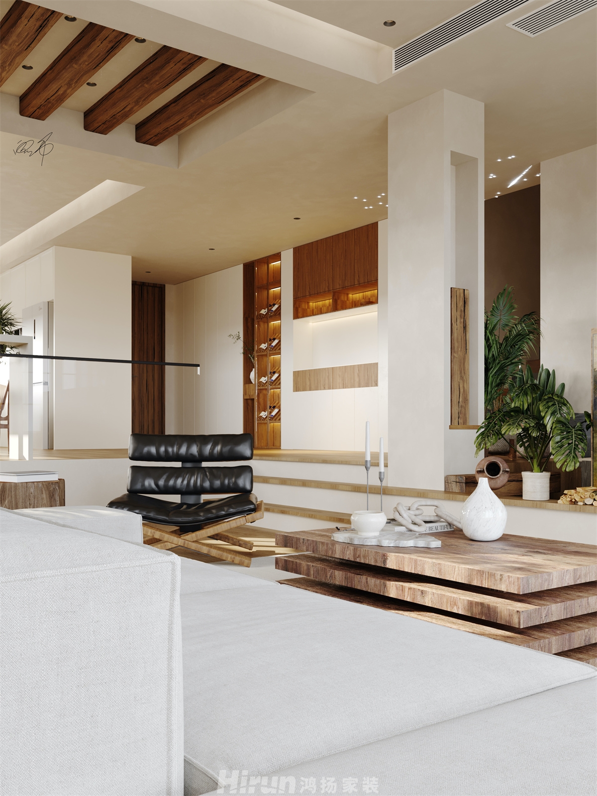 普瑞斯堡146㎡異域風(fēng)情四居室 裝修案例效果圖-3