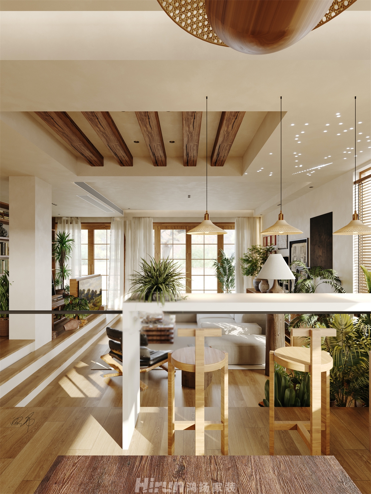 普瑞斯堡146㎡異域風(fēng)情四居室 裝修案例效果圖-7