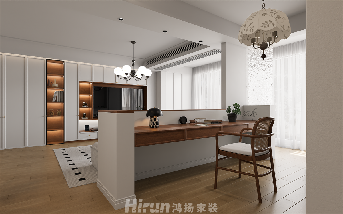 中鐵翰瀾灣150㎡優雅繽紛四居室 裝修案例效果圖-4