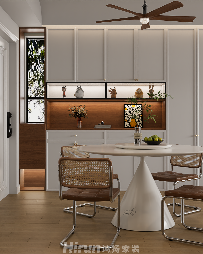 中鐵翰瀾灣150㎡優雅繽紛四居室 裝修案例效果圖-6