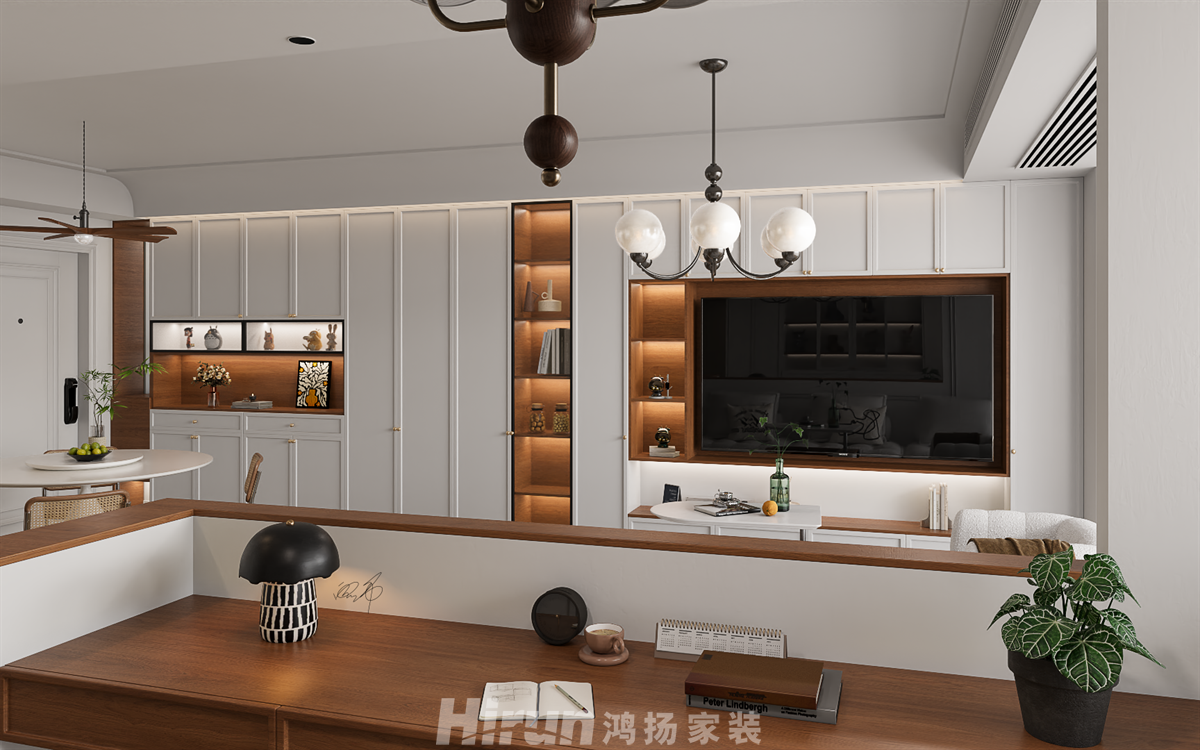 中鐵翰瀾灣150㎡優雅繽紛四居室 裝修案例效果圖-5