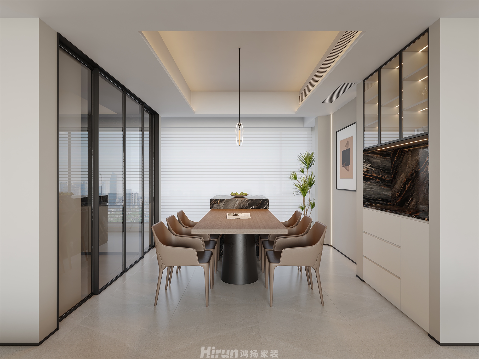 城投 秀峰一品180㎡優雅繽紛四居室 裝修案例效果圖-3